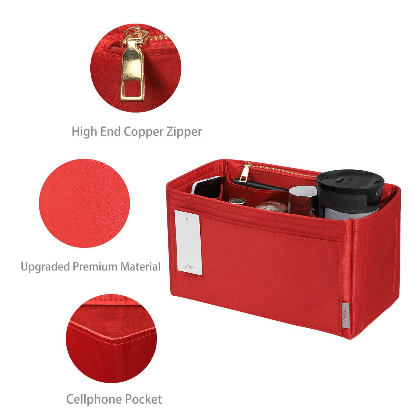 Handtaschen-Organizer-Einsatz – Passend für Speedy, Neverfull, Tote, ONTHEGO, Artsy und mehr product image 11