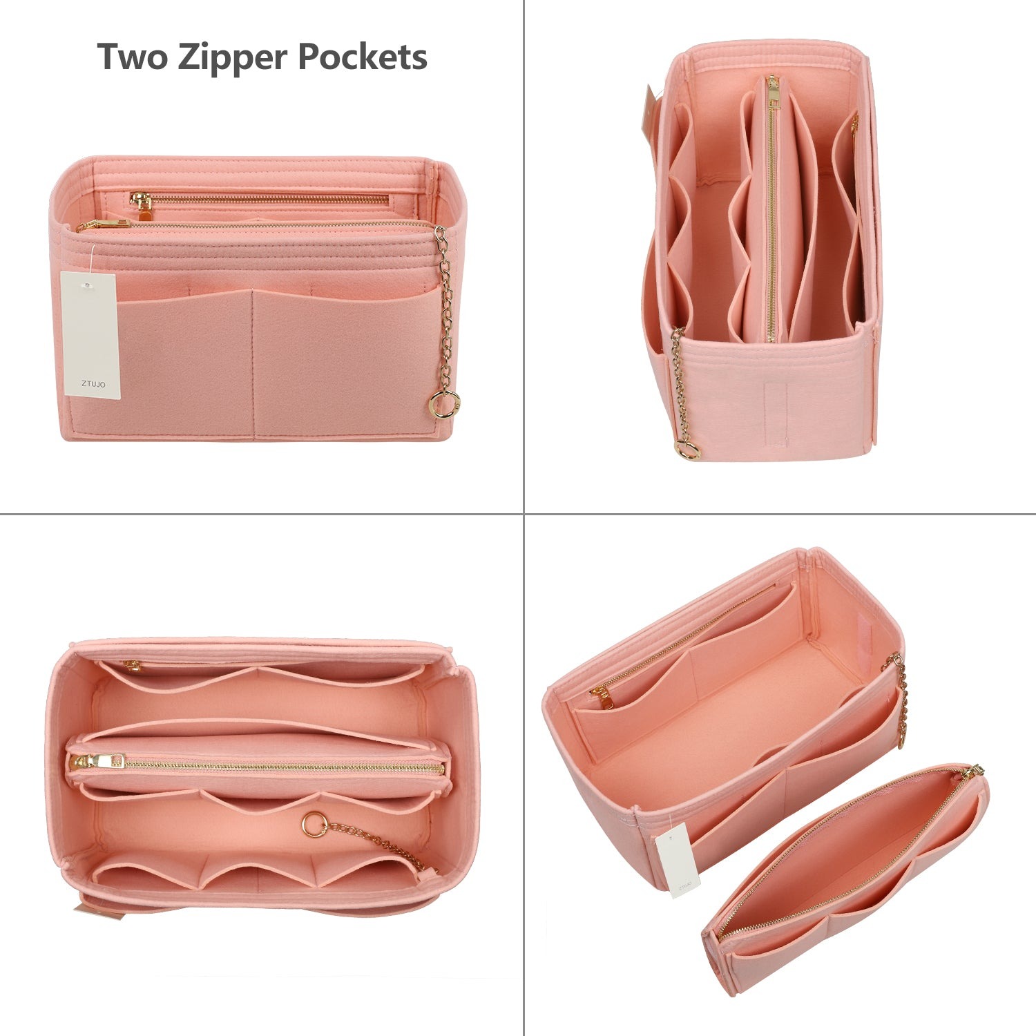 Handtaschen-Organizer aus Filz mit Seitenreißverschluss, herausnehmbare Mittel-Tasche für LV Speedy Neverfull Tote, 5 Größen product image 18