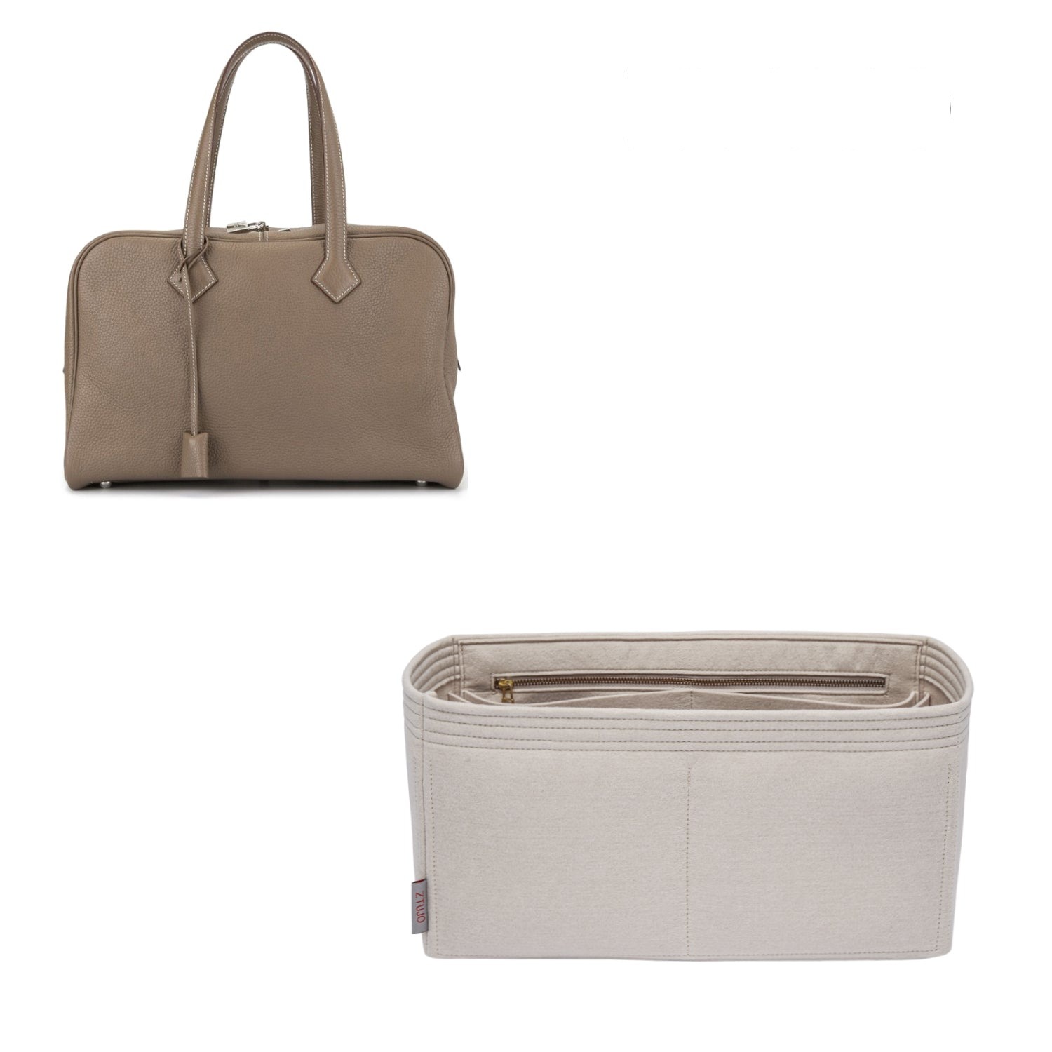 Premium Geldbörsen-Organizer für Hermes Victoria 35 – 7 Fächer, YKK-Reißverschlüsse, Filz
