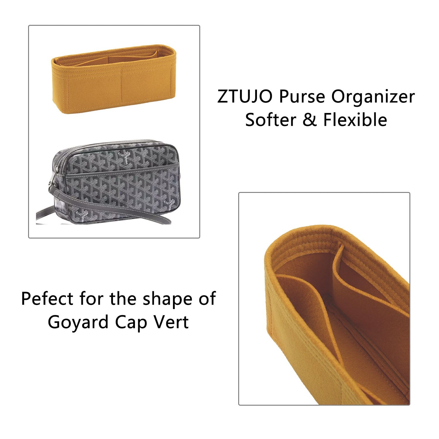 Einsatz für die Goyard Cap Vert – Premium-Filzeinlage mit 4 Fächern product image 6