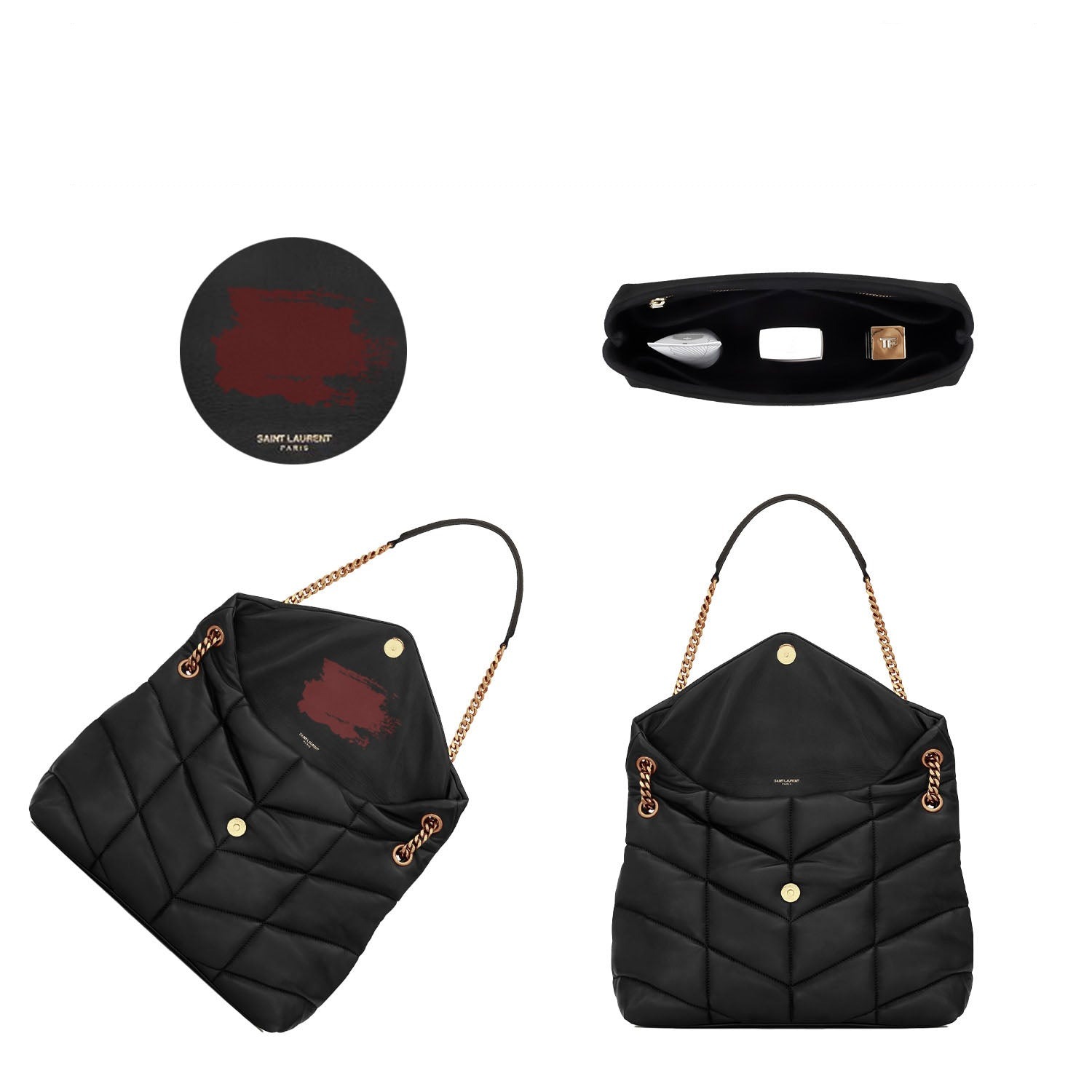 Premium Geldbörsen-Organizer für YSL Puffer Toy / Small / Medium – 5-Fächer Filzeinlage product image 4