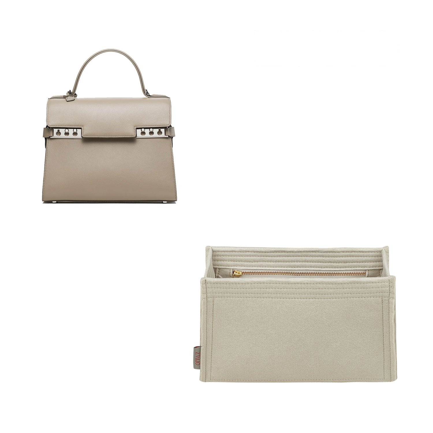 Taschenorganizer für Delvaux Tempete PM / MM – Premium-Filzeinlage mit YKK-Reißverschluss