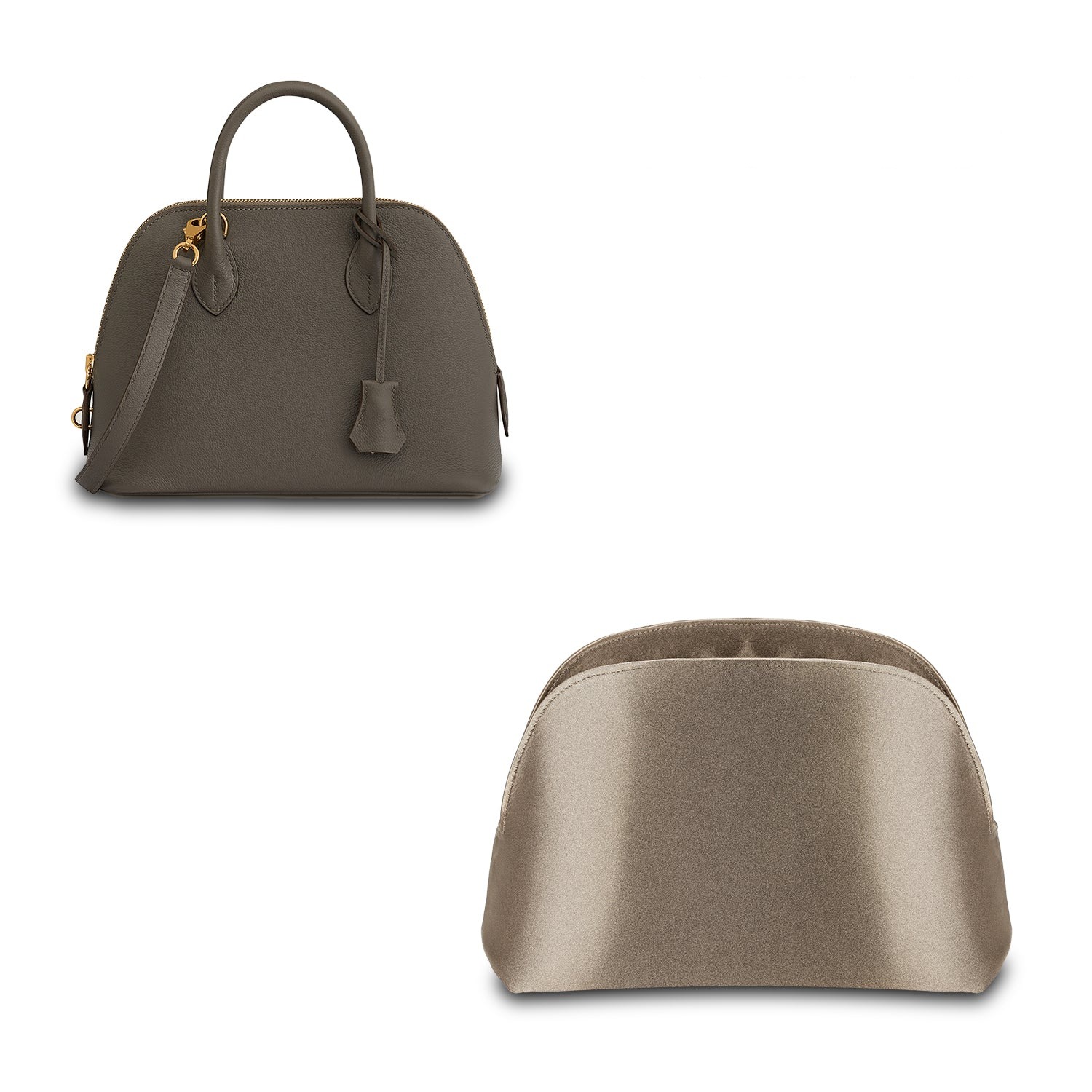 Taschenorganizer für Hermes Bolide Mini / 25 / 27 / 31 – Material aus Seiden und Satins, 4 Fächer