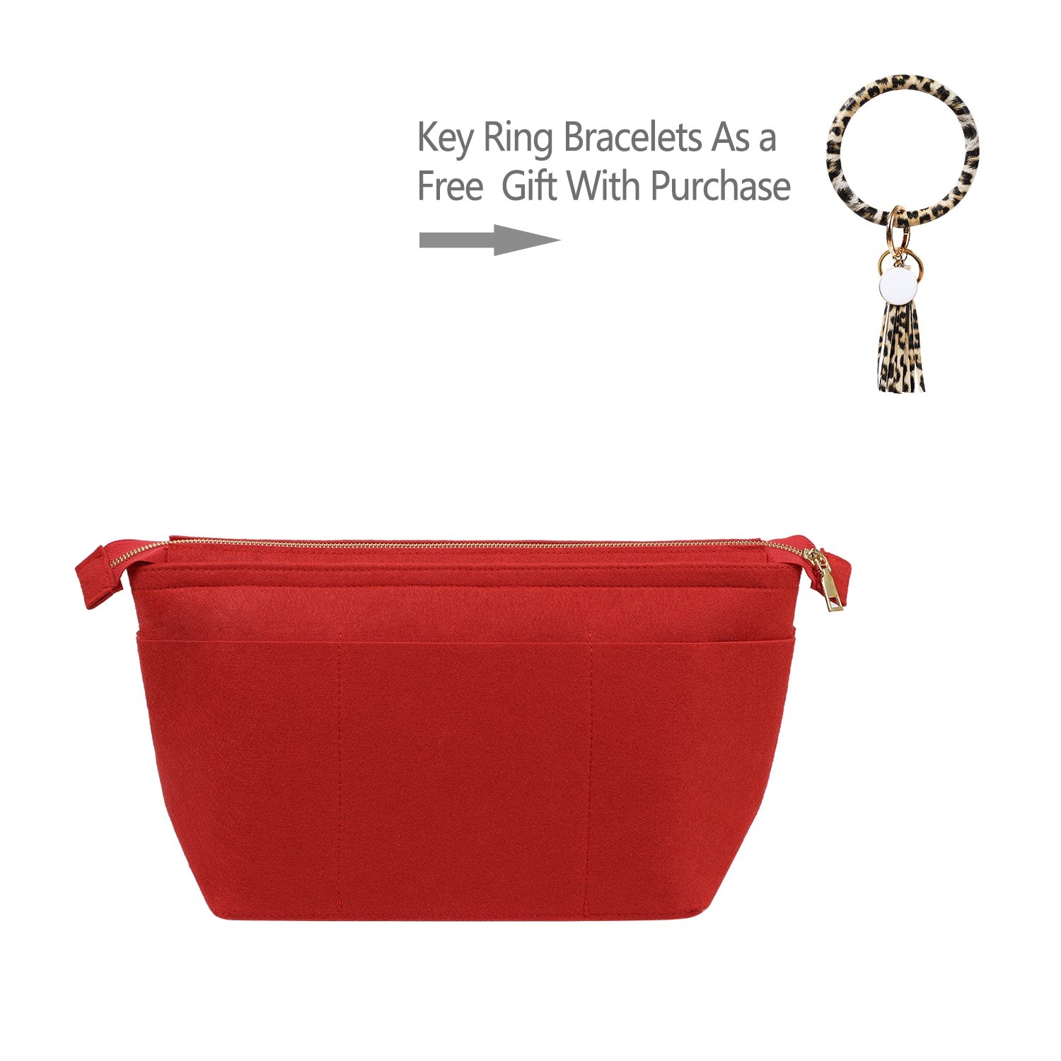 Filz-Handtaschenorganizer mit Schlüsselring-Armbändern für LV Speedy Neverfull Tote product image 12