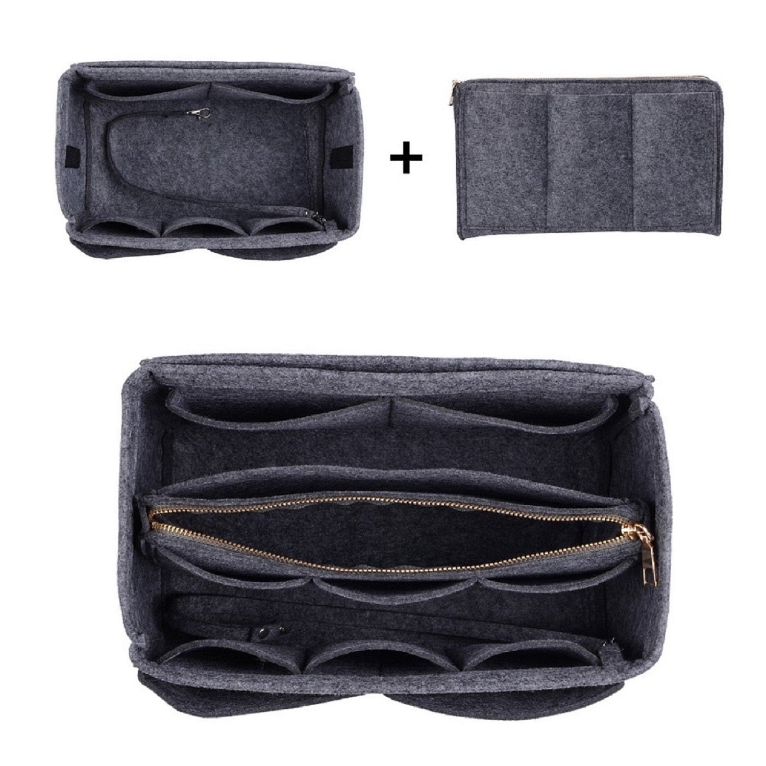 Taschenorganizer für LV Speedy Neverfull Tote – 6 Größen, Filz-Tascheneinsatz mit Reißverschluss product image 27