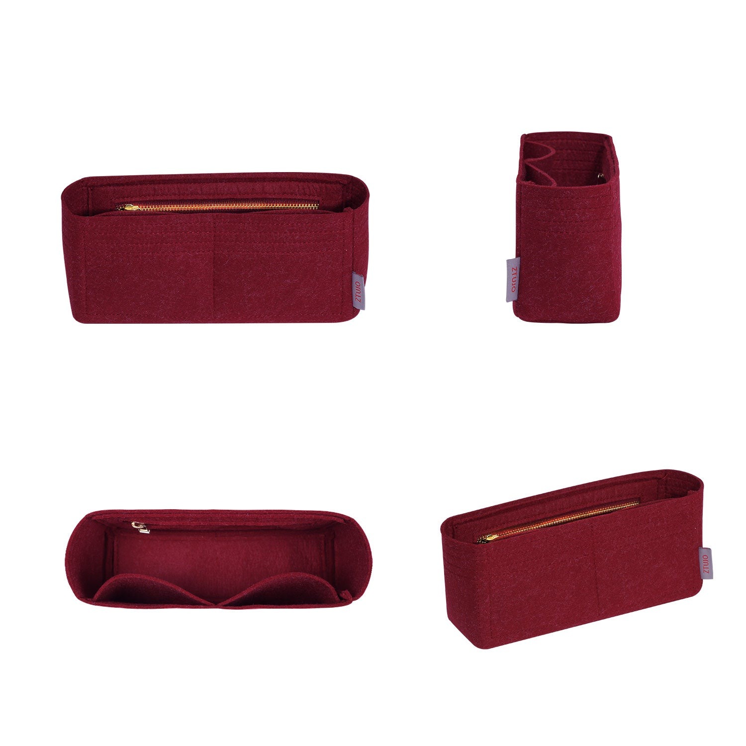 Organizer für Chanel Small Hobo – Premium-Filzeinlage, 3 Fächer, YKK-Reißverschluss product image 2