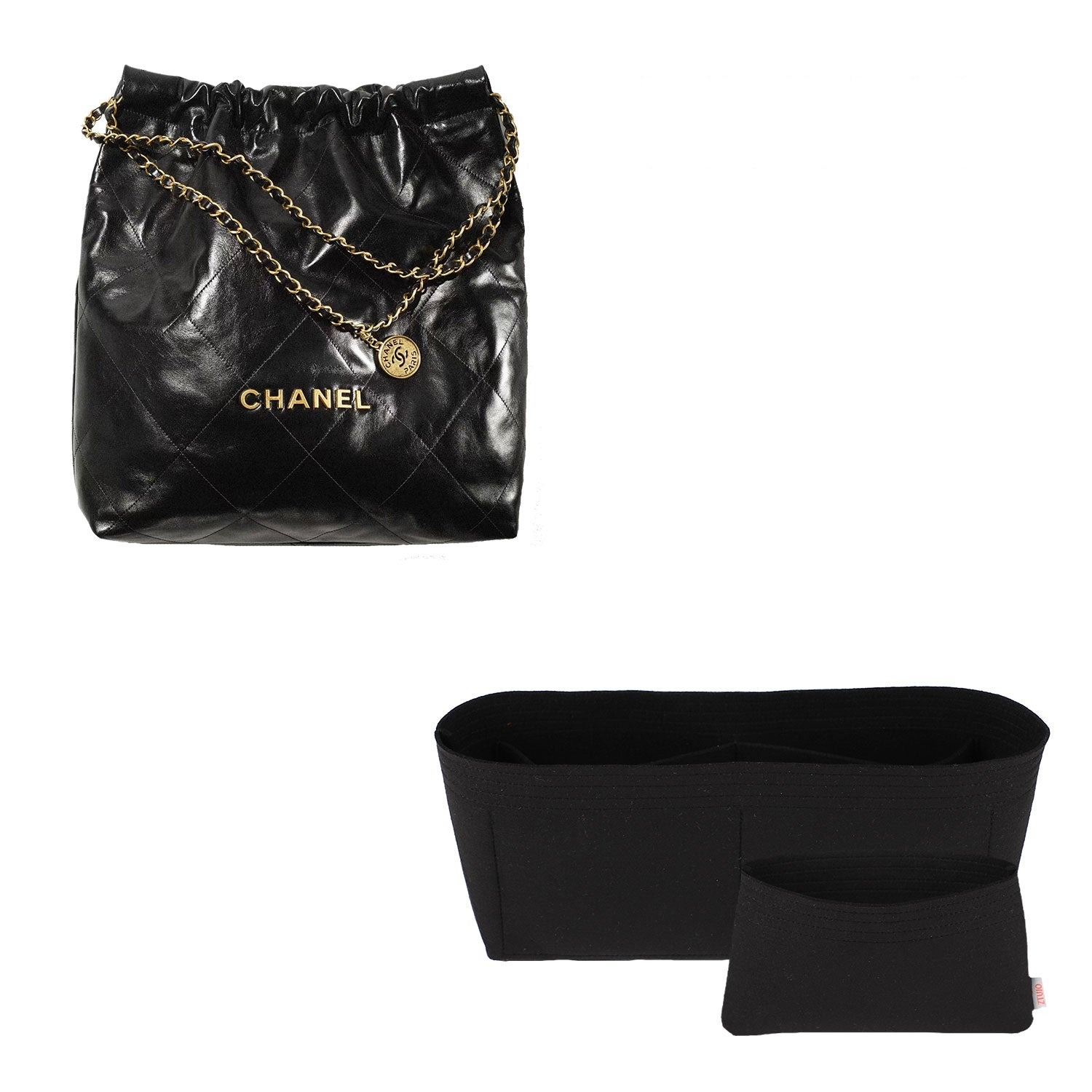 Premium-Geldbörsen-Organizer für Chanel 22 Small / Medium / Large – 5 Taschen, weicher Filz product image 8