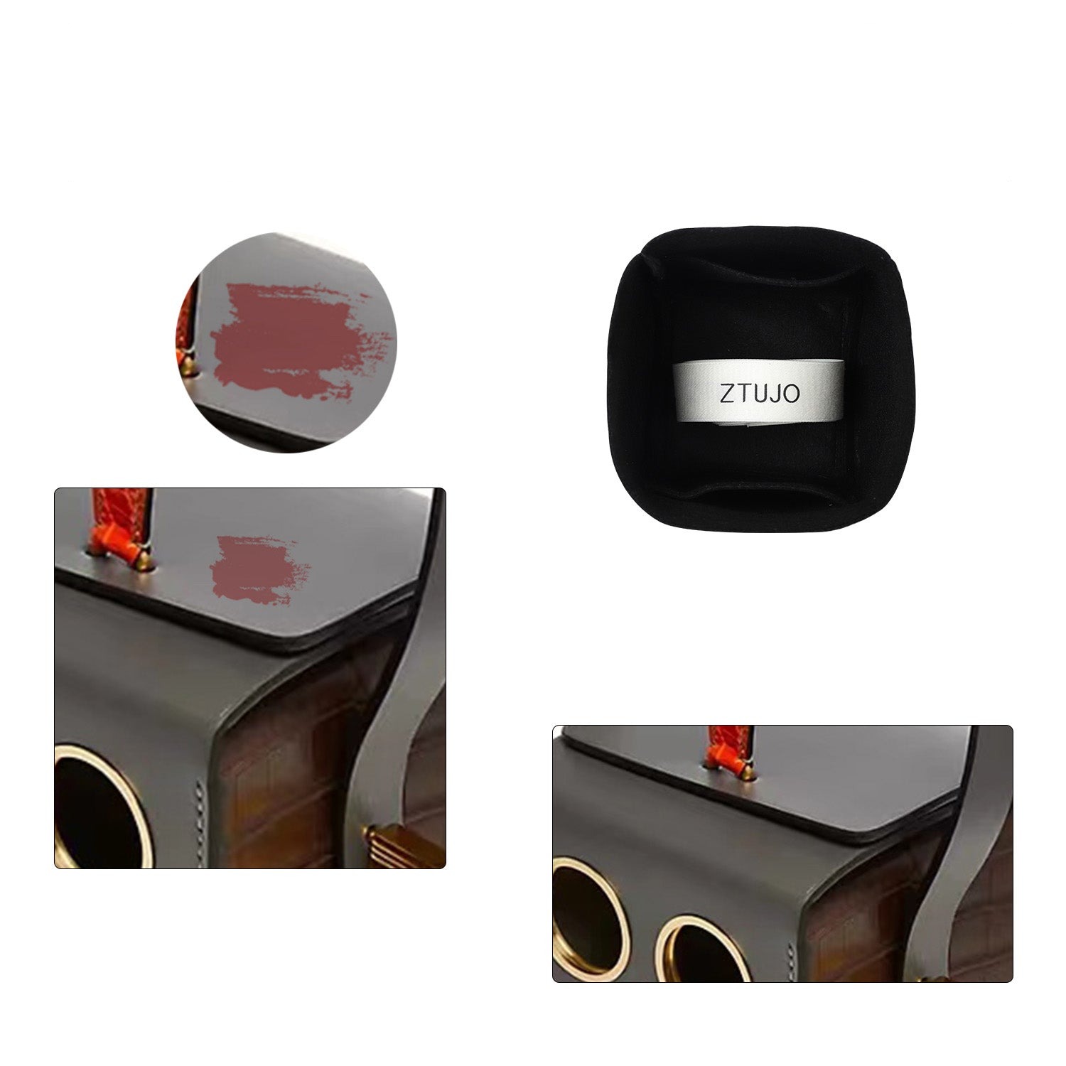 Premium Geldbörsen-Organizer für Hermes Petit H Tasche – Schwarz / Individuelle Farbe product image 5