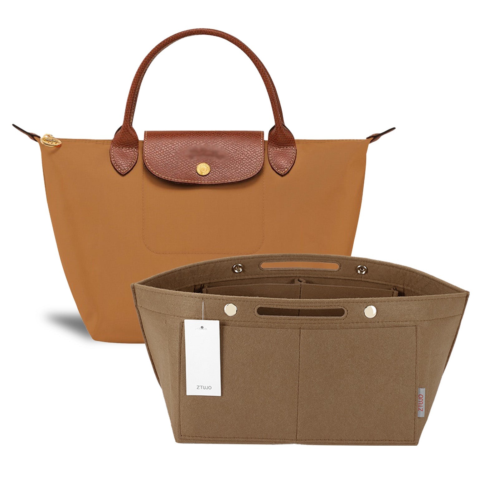 Einsatz für Handtaschen-Organizer für Longchamp Le Pliage – Passend für Top Handle S/M & Schultertasche S/L detail image 17