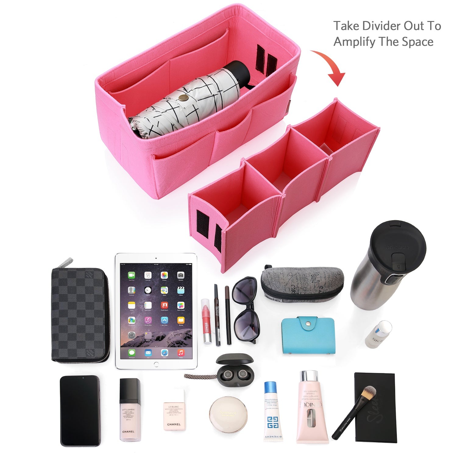 Filzeinlage-Beutelorganizer für Handtasche – Passt für LV Speedy 25 / 30 / 35 / 40, Neverfull MM / GM product image 52