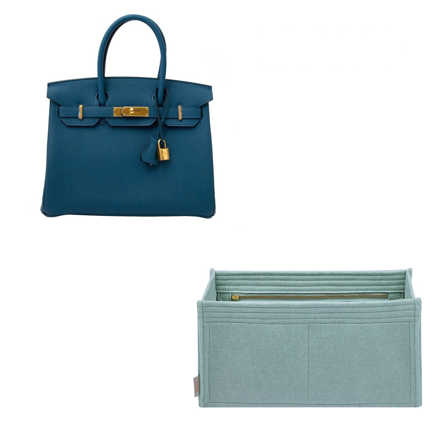 Handtaschen-Organizer für Hermes Birkin 25 / 30 / 35 / 40 – 5-taschendiger Filzeinsatz product image 8