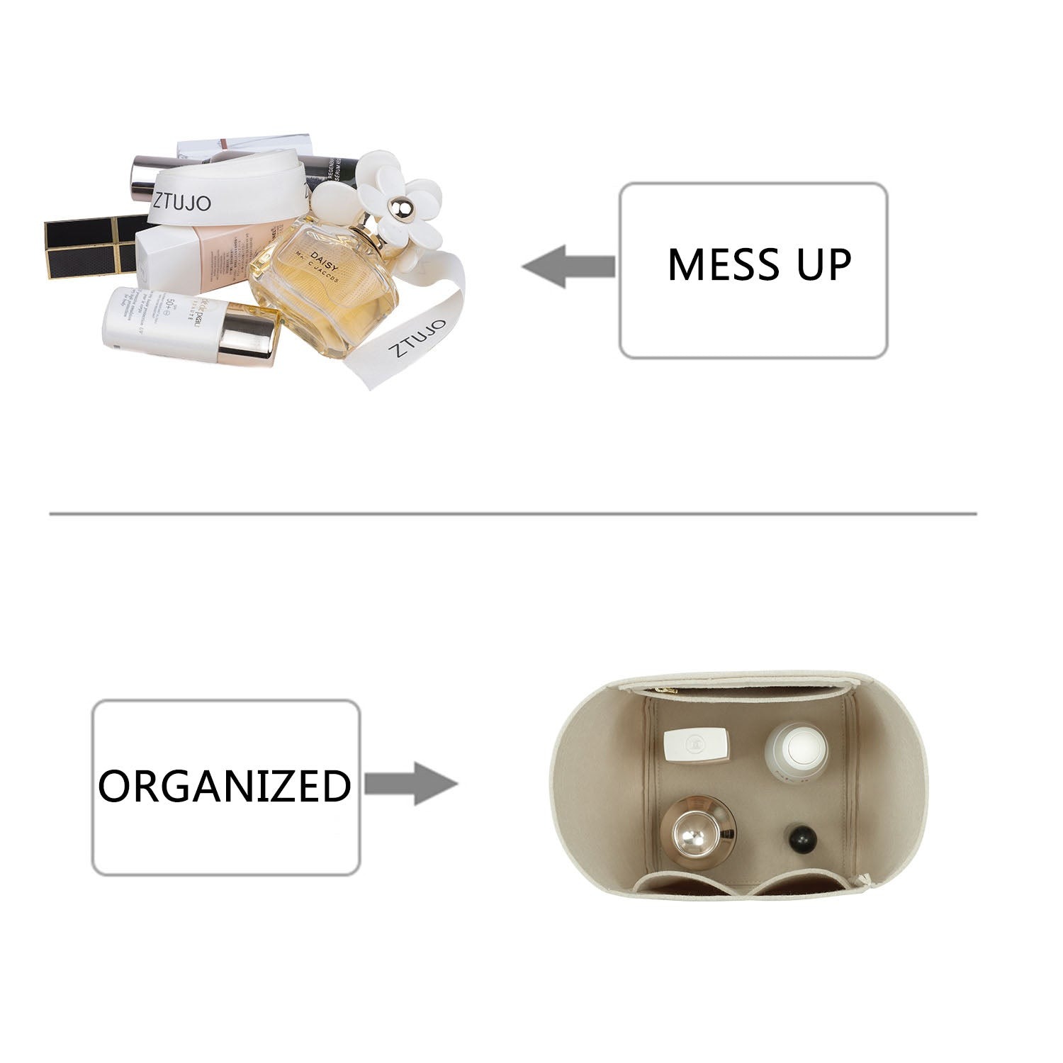 Taschenorganizer für Loro Piana LP Bale Micro / Small / Large – 4 Fächer, YKK-Reißverschluss product image 3