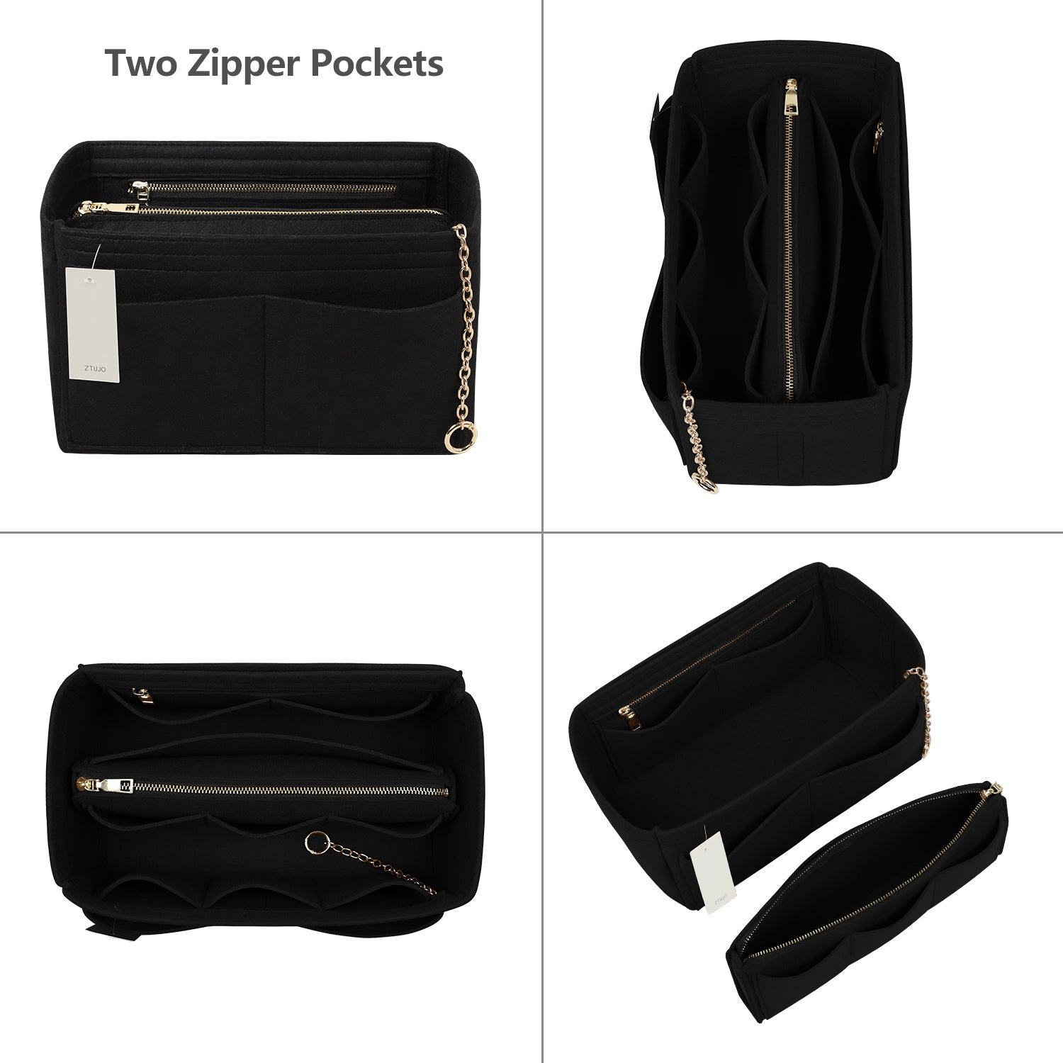 Handtaschen-Organizer aus Filz mit Seitenreißverschluss, herausnehmbare Mittel-Tasche für LV Speedy Neverfull Tote, 5 Größen product image 11