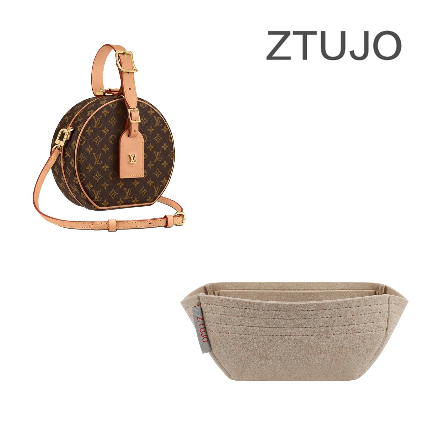 Premium-Taschenorganizer für LV Boite Chapeau Souple PM/MM, passend für LV Petite Boite Chapeau