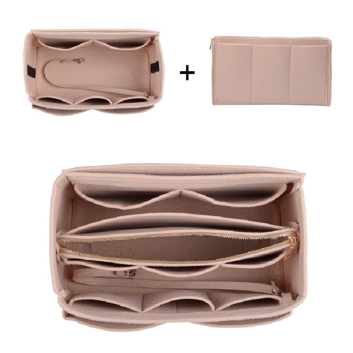 Taschenorganizer für LV Speedy Neverfull Tote – 6 Größen, Filz-Tascheneinsatz mit Reißverschluss product image 5