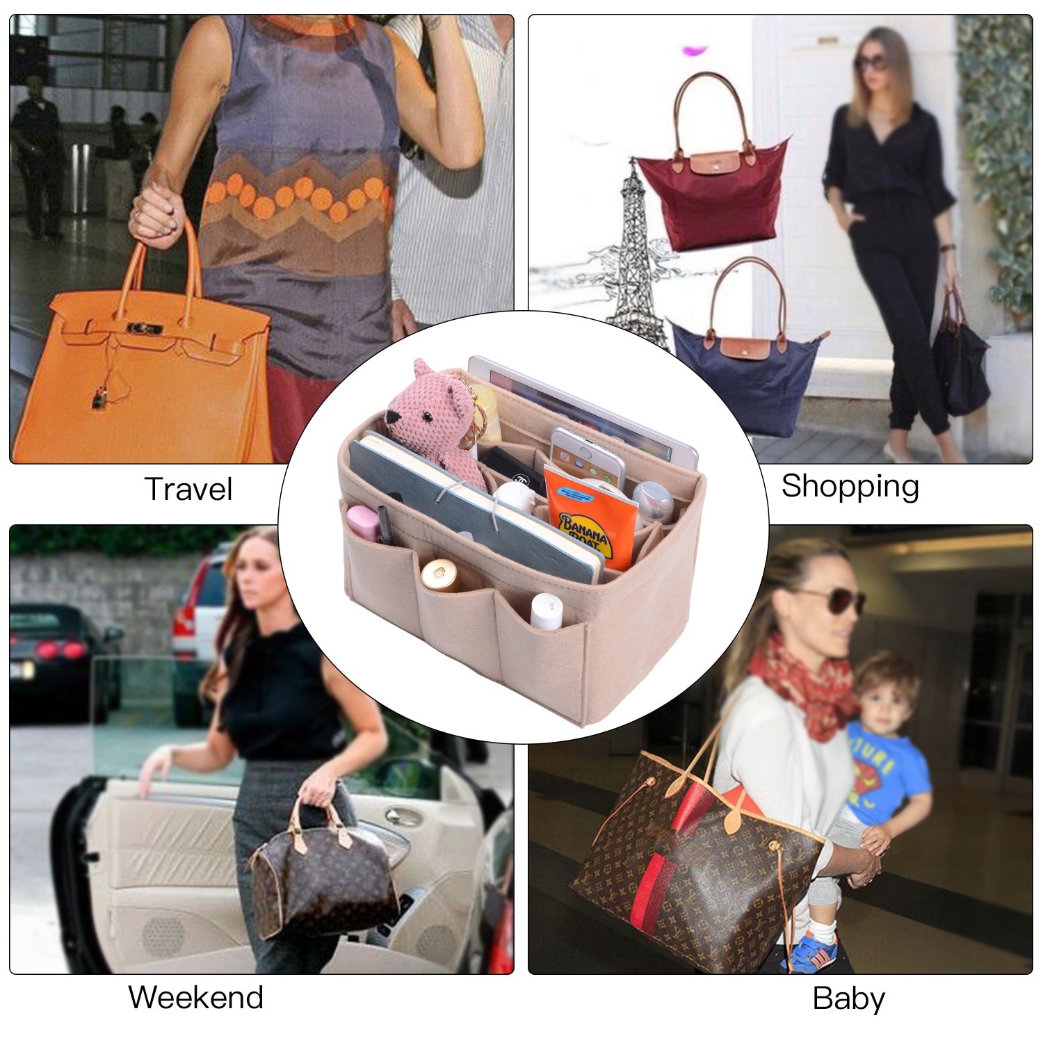INNERBAG Taschenorganizer mit genähtem Boden für LV Speedy 35 und Neverfull MM – Groß product image 29