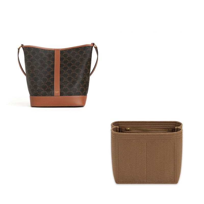 Premium Geldbörsen-Organizer für Celine Bucket Small / Medium – Hellbraun oder Individualfarbe