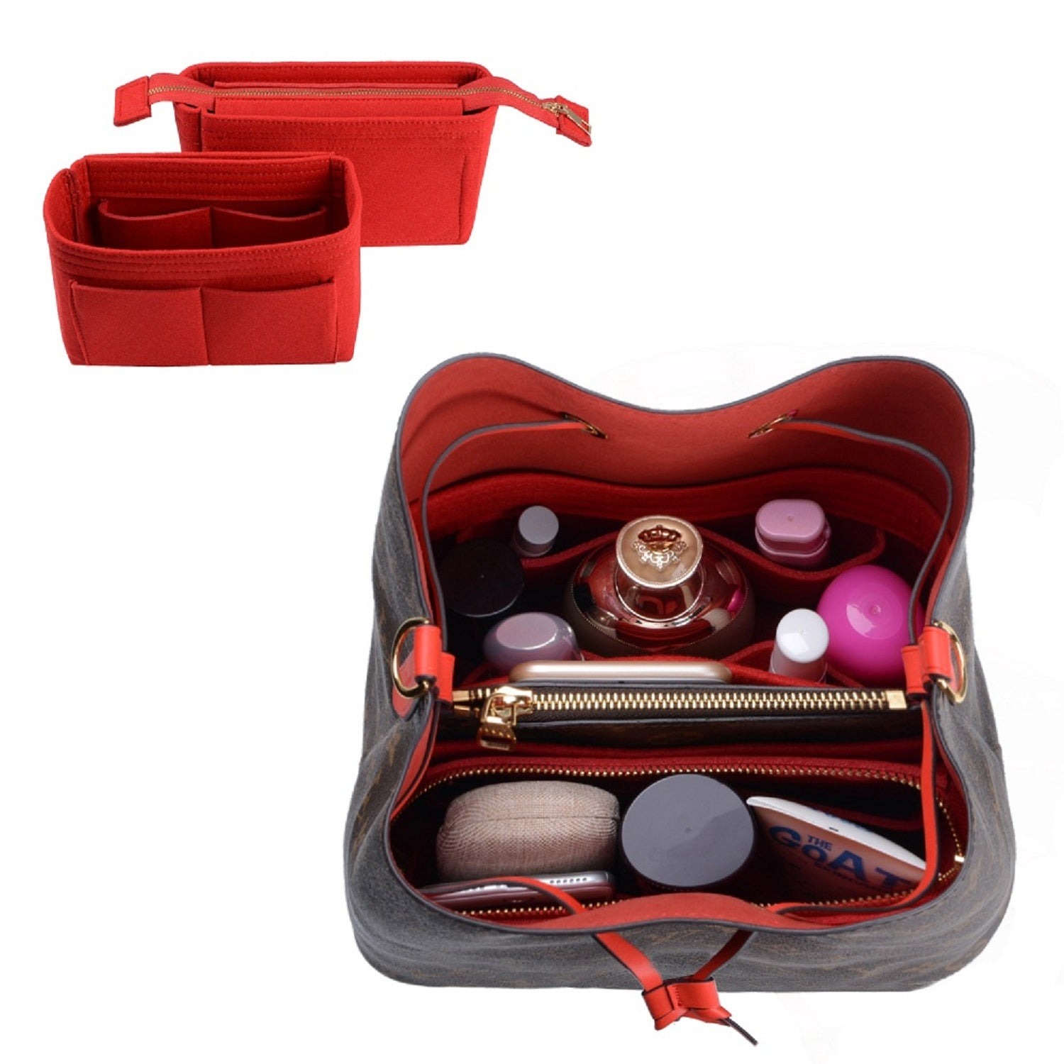 Handtaschen-Organizer, Bag-in-Bag-Einsatz im 2er-Pack für LV NeoNoé Noé-Serie product image 15