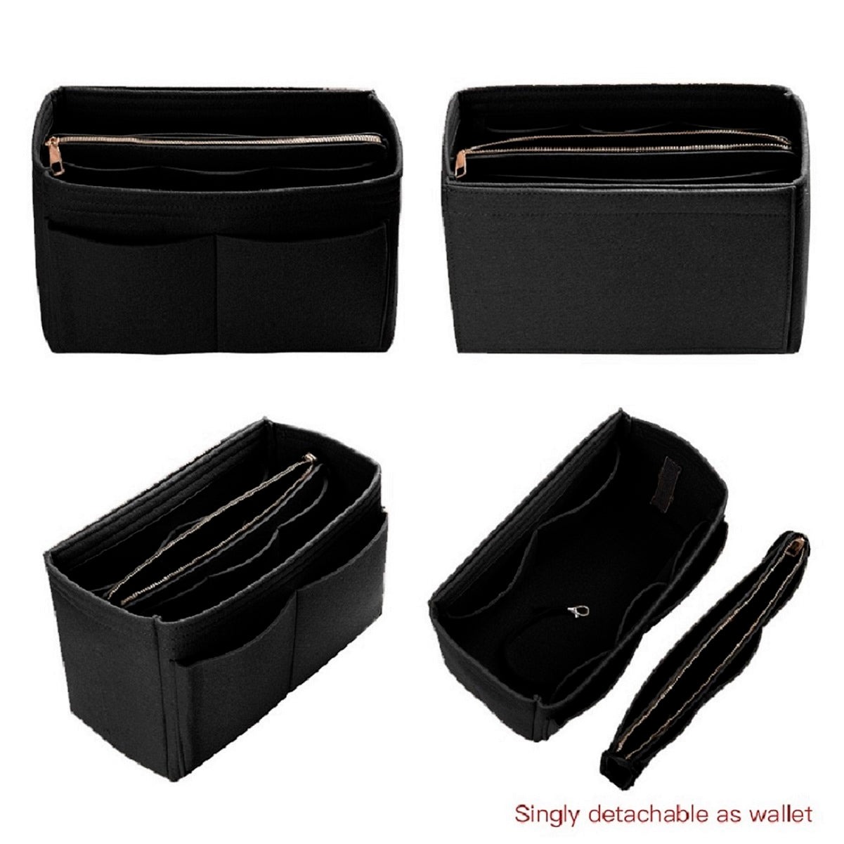 Taschenorganizer für LV Speedy Neverfull Tote – 6 Größen, Filz-Tascheneinsatz mit Reißverschluss product image 11
