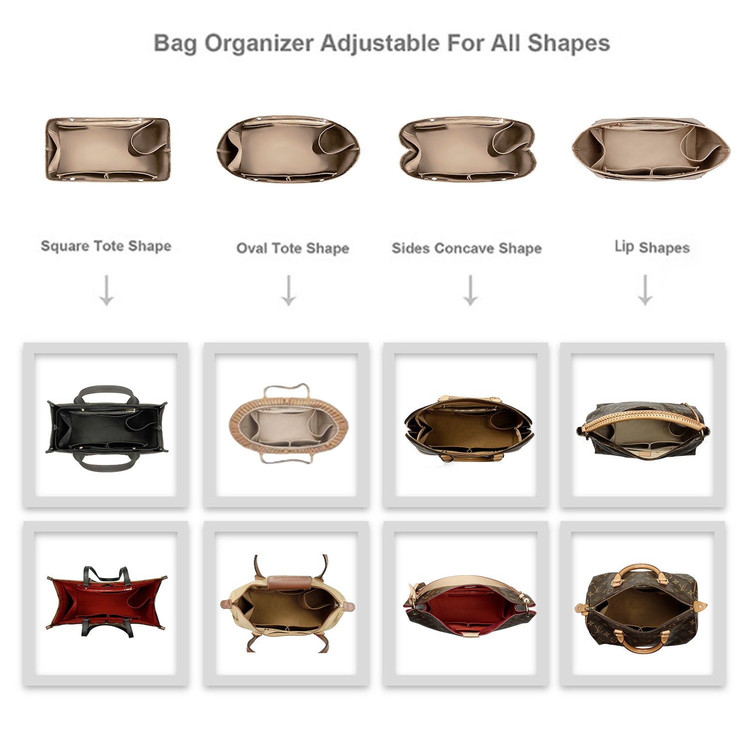 Knödel-Design Handtaschen-Organizer-Einsatz für Handtasche und Tote Bag-Formformer – Passt für Speedy, Neverfull, 6 Größen product image 5