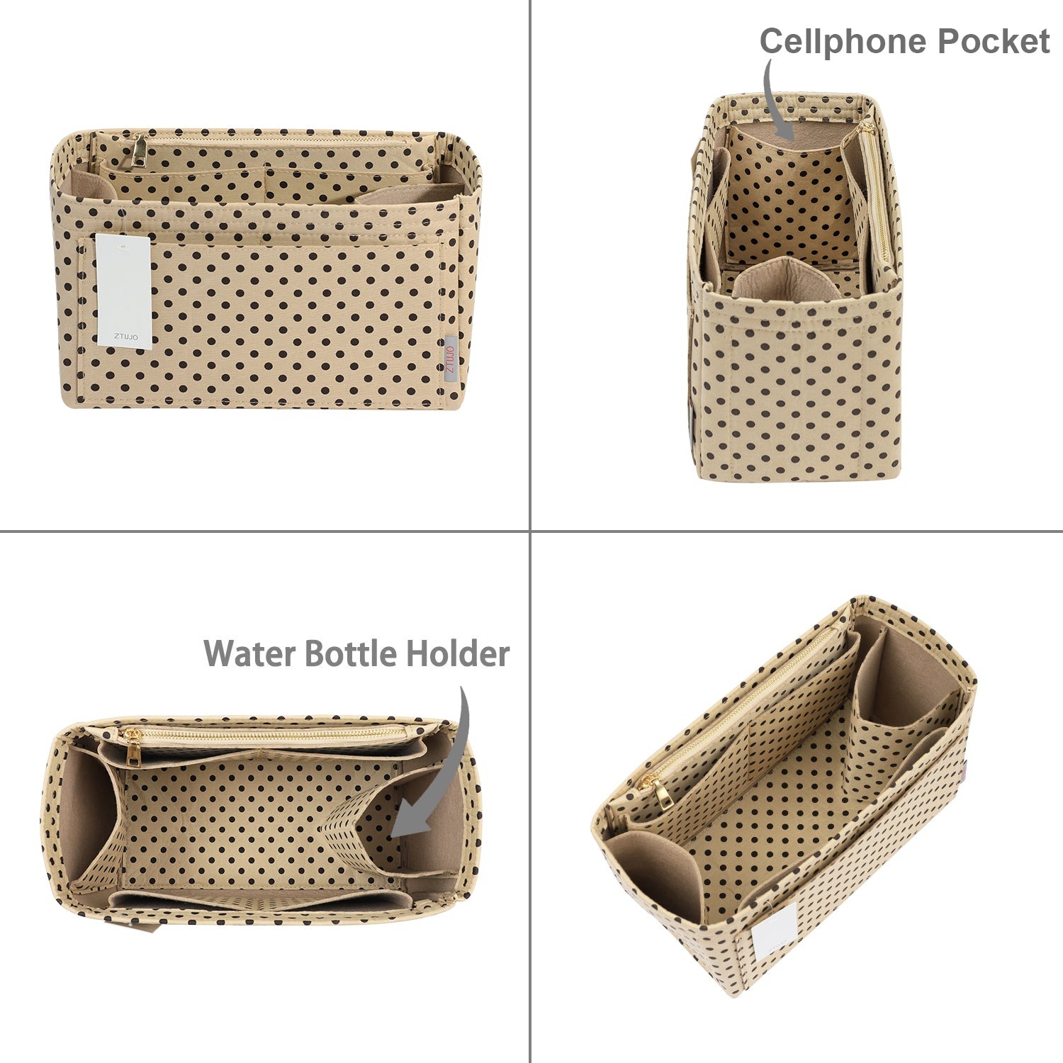 Handtaschen-Organizer-Einsatz – Passend für Speedy, Neverfull, Tote, ONTHEGO, Artsy und mehr product image 24