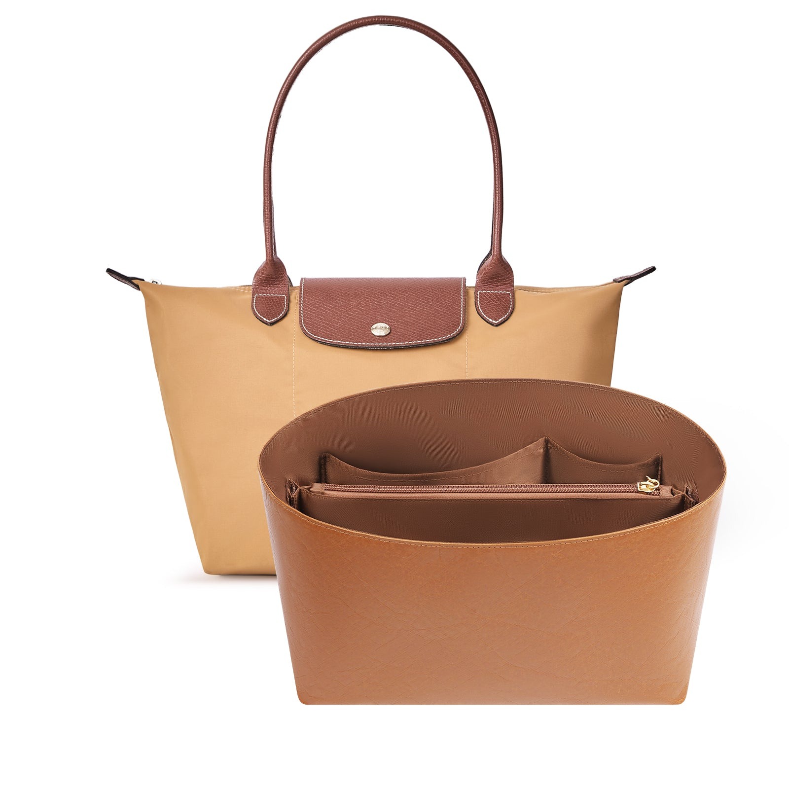 Einsatz für Handtaschen-Organizer für Longchamp Le Pliage – ultraleichtes, wasserabweisendes, umweltfreundliches DuPont-Papier, 6 Taschen product image 11
