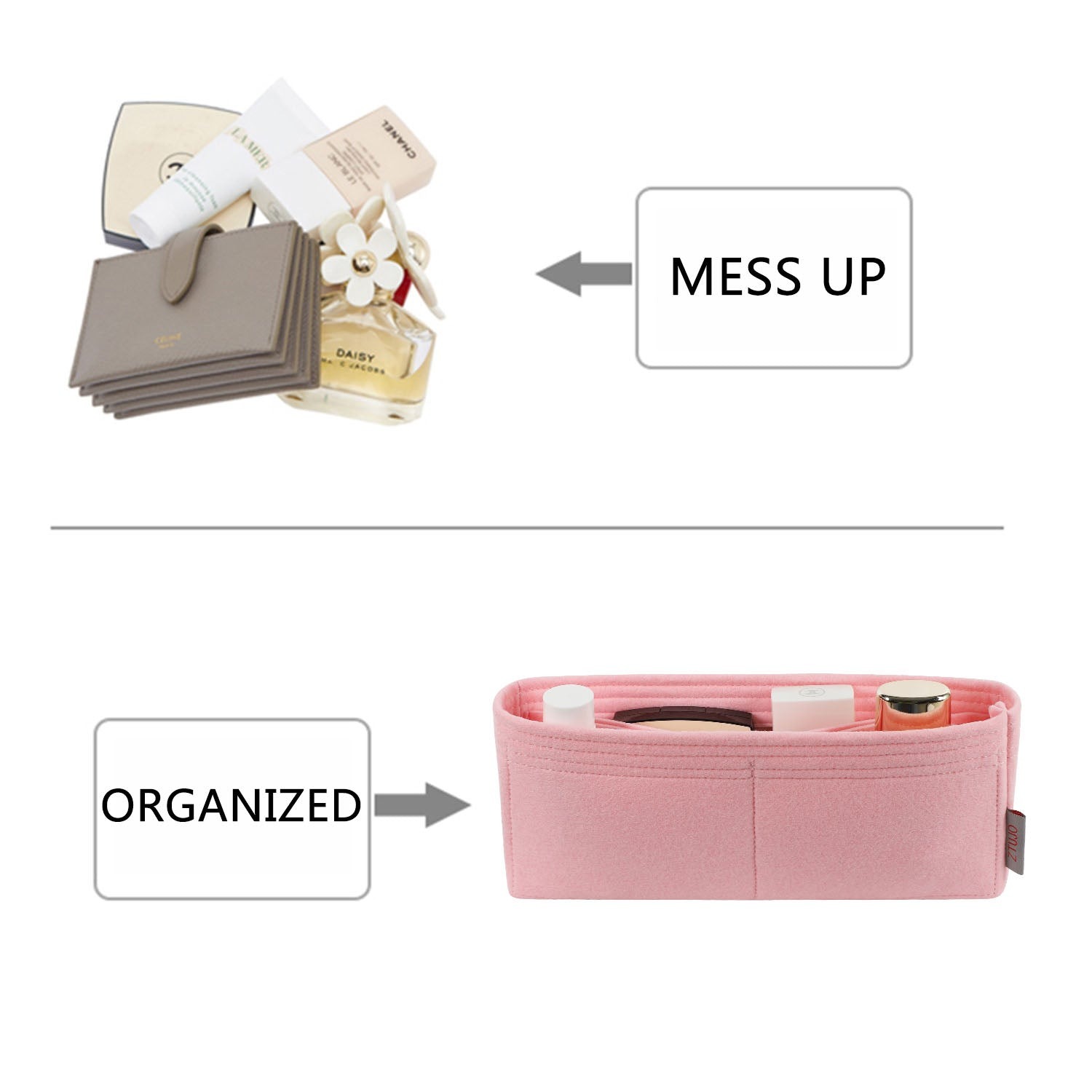 Taschenorganizer für Hermes Jige Elan 29 Clutch – Premium-Filzeinlage mit 4 Fächern product image 5