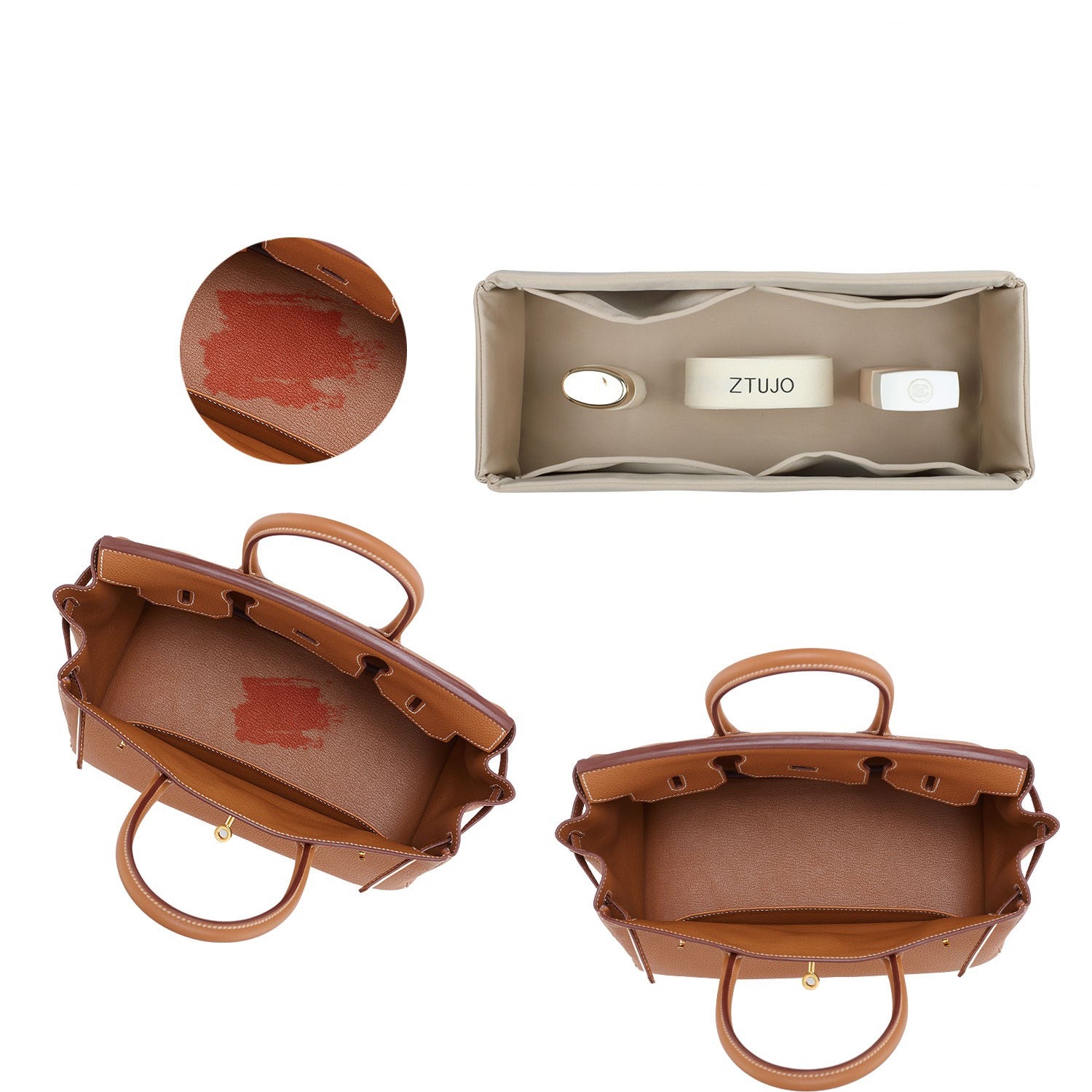 Seiden- und Satin-Purse-Organizer für Hermes Birkin 25 / 30 / 35 / 40 product image 5