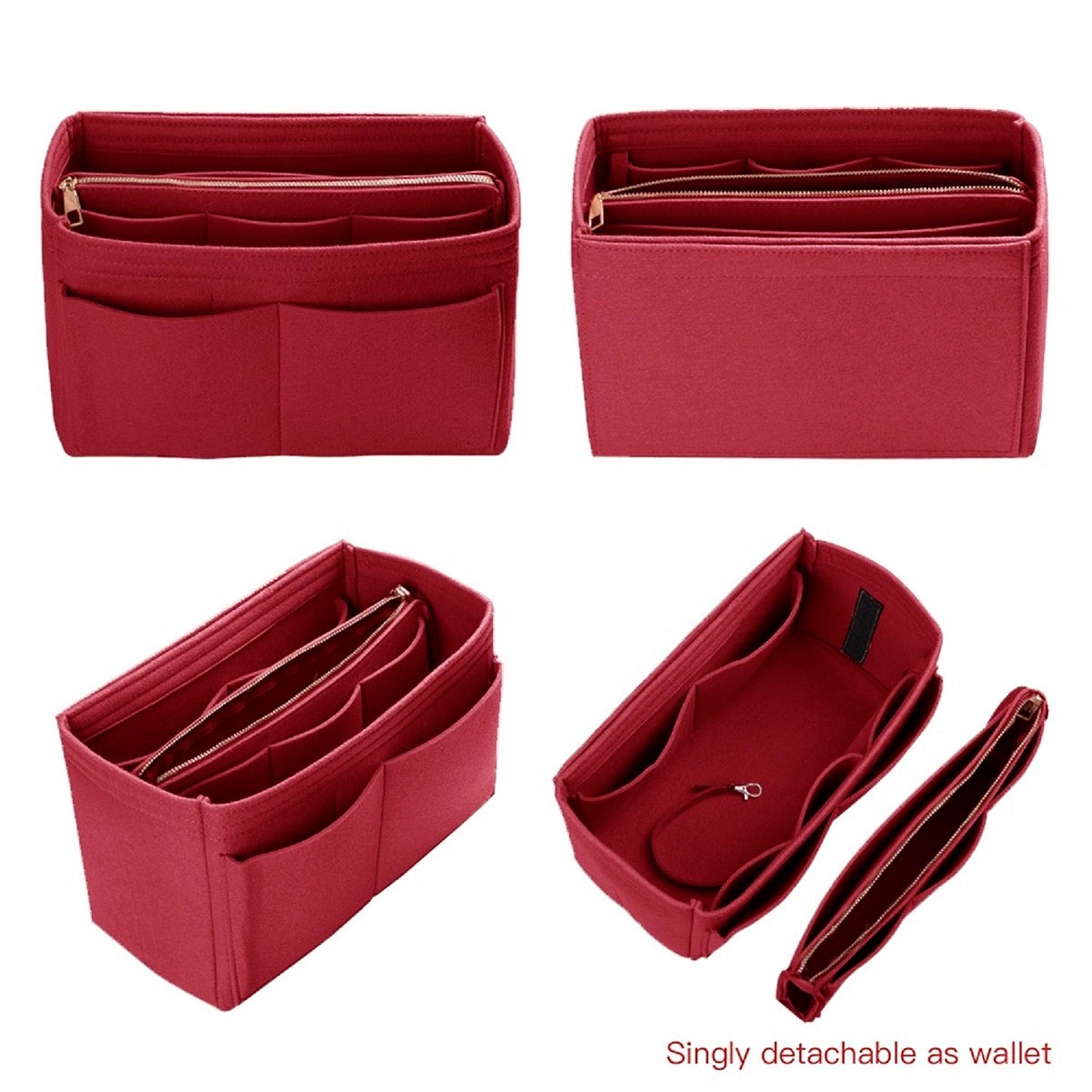 Taschenorganizer für LV Speedy Neverfull Tote – 6 Größen, Filz-Tascheneinsatz mit Reißverschluss product image 18