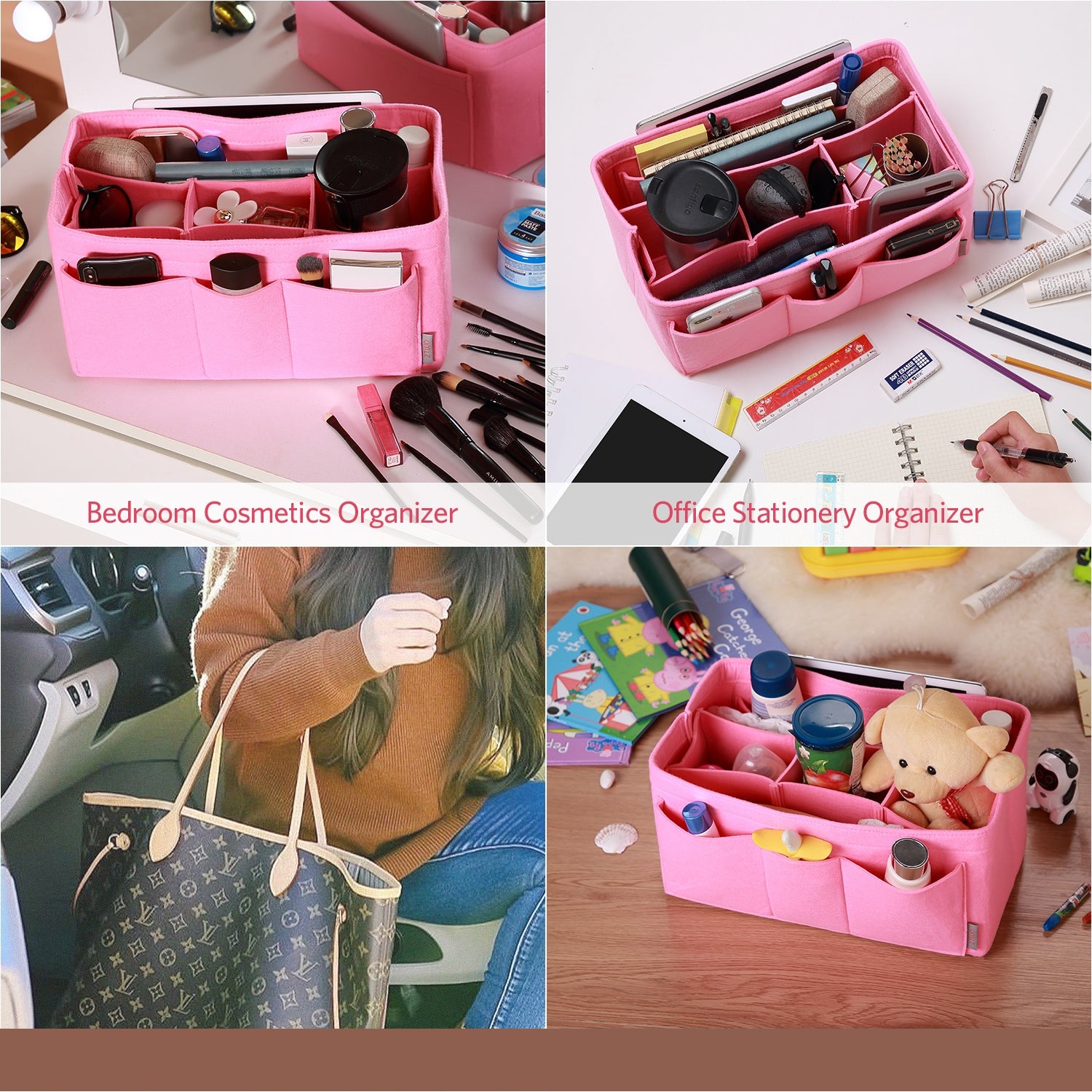 Filzeinlage-Beutelorganizer für Handtasche – Passt für LV Speedy 25 / 30 / 35 / 40, Neverfull MM / GM product image 56