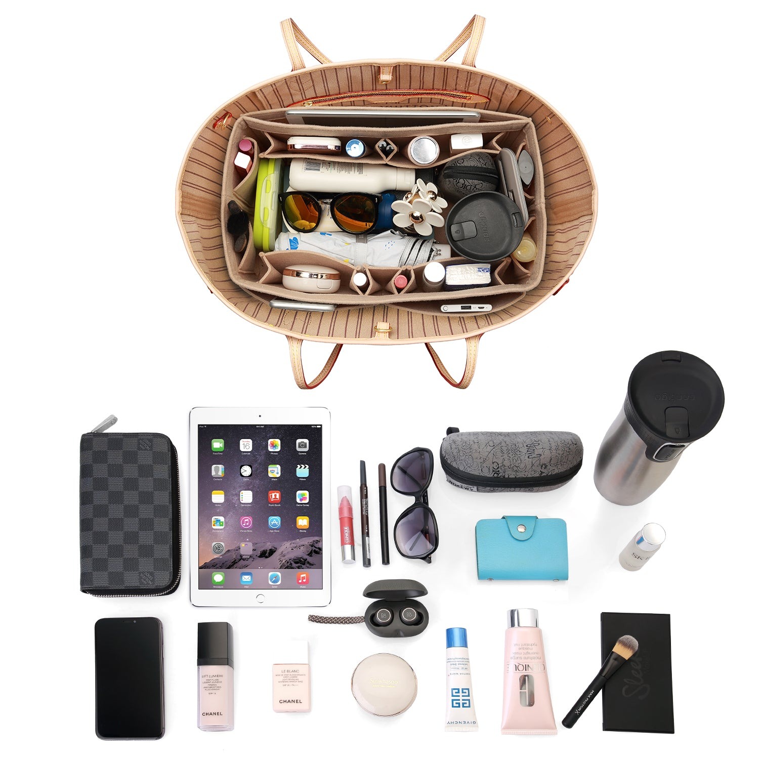Filz Handtaschen-Organizer – Extra Large (passt für Speedy 40 / Neverfull GM) detail image 3