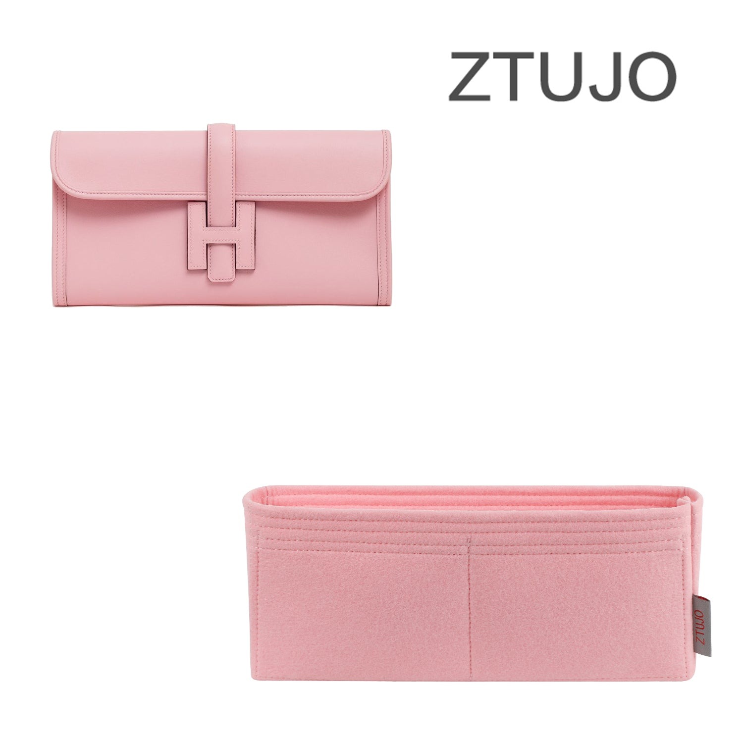 Taschenorganizer für Hermes Jige Elan 29 Clutch – Premium-Filzeinlage mit 4 Fächern