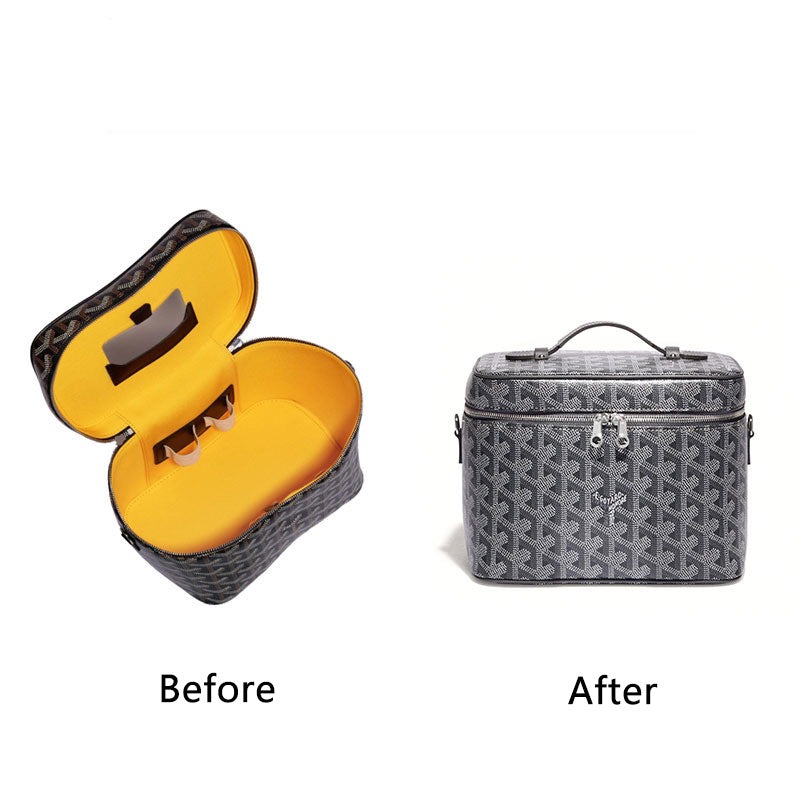 Premium Handtaschen-Organizer für Goyard Muse Vanity – 5 Fächer, weicher Filz, Warmgrau oder Sonderfarbe product image 4