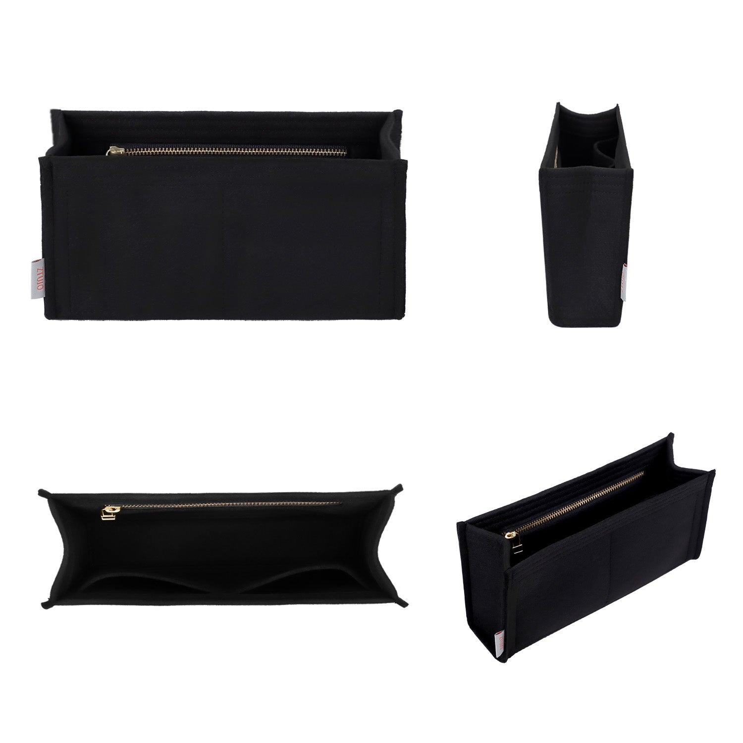 Premium Geldbörsen-Organizer für YSL Envelope WOC / Small / Medium / Large – weicher Filz, YKK-Reißverschluss product image 2