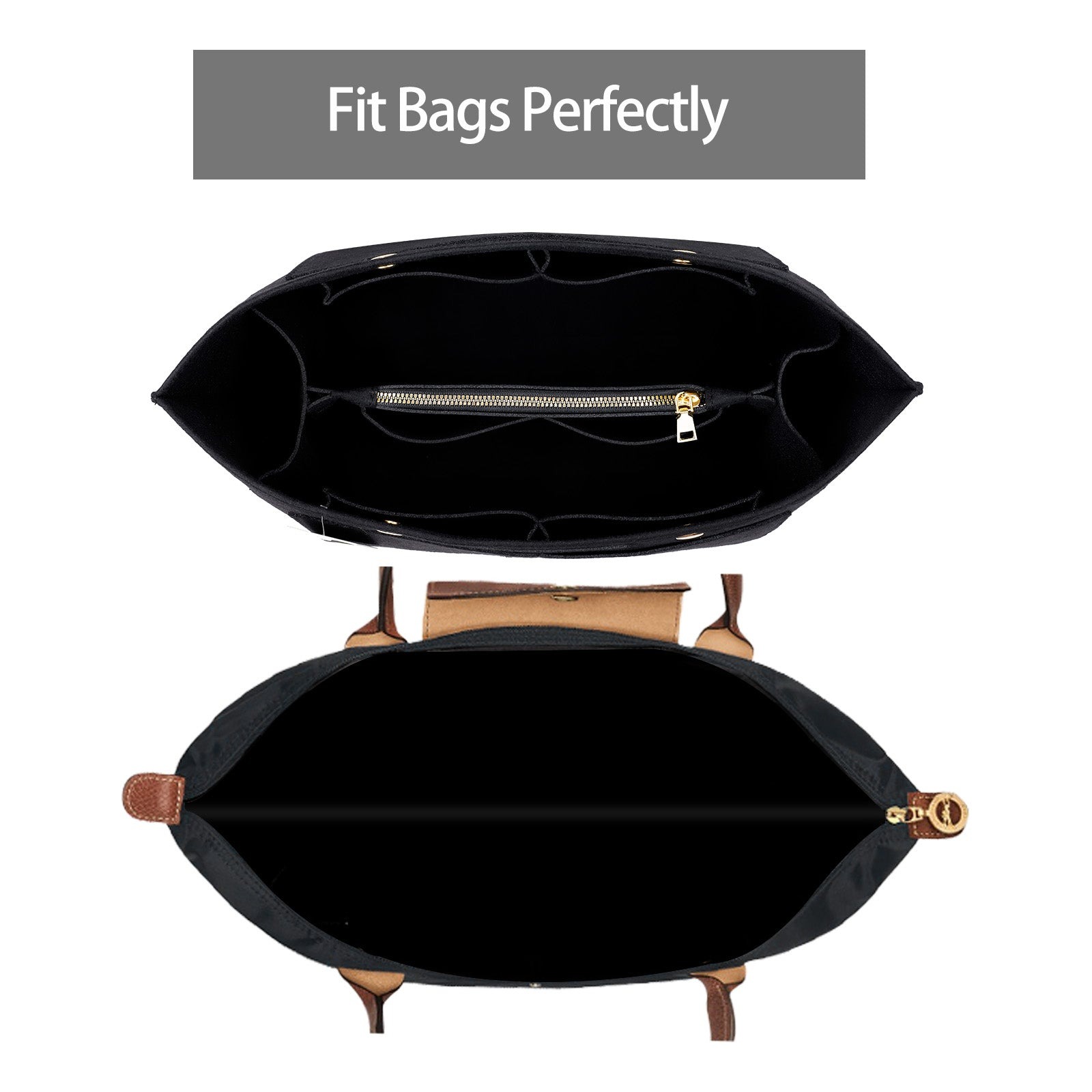 Einsatz für Handtaschen-Organizer für Longchamp Le Pliage – Passend für Top Handle S/M & Schultertasche S/L detail image 16