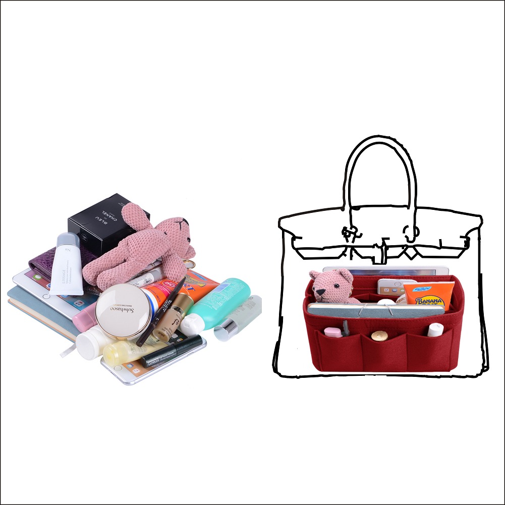 Organizer für Handtaschen mit eingenähtem Boden für Hermes Birkin 30/35 product image 11
