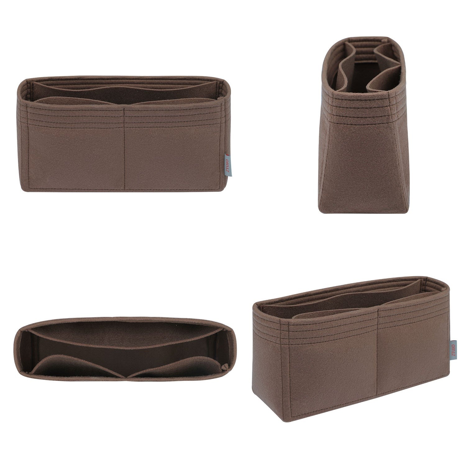 Premium Handtaschen-Organizer für LV Boulogne – 3 Fächer, Dunkelbraun oder Sonderfarbe detail image 1