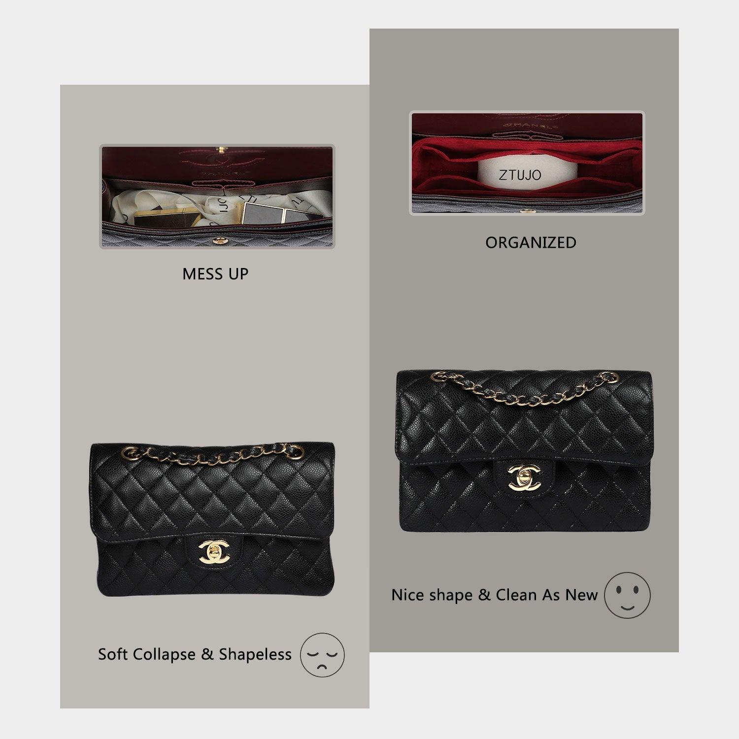 Organizer für Chanel CF Small 23 cm / Medium 26 cm / Jumbo 30 cm product image 3