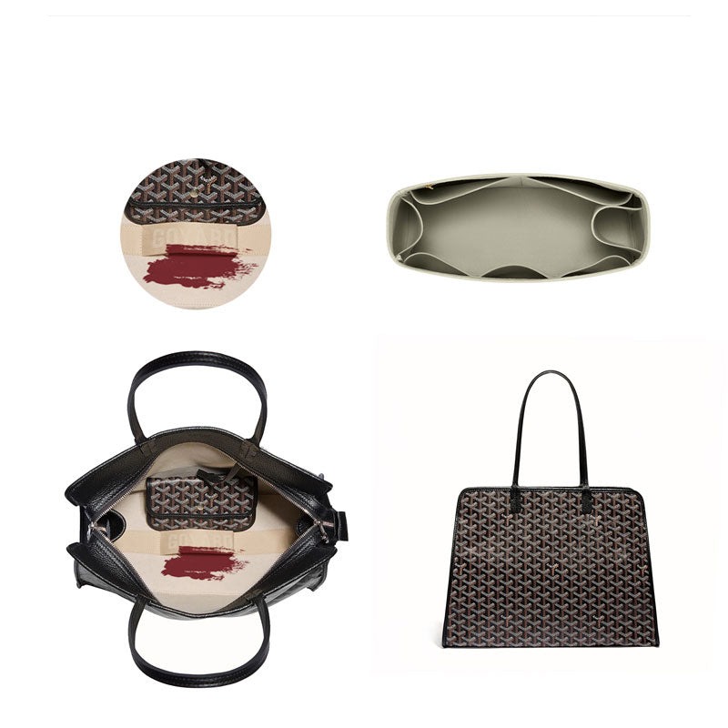 Taschenorganizer für Goyard Hardy – 8-taschen Filzeinlage, Warmgrau / Sonderfarbe product image 3