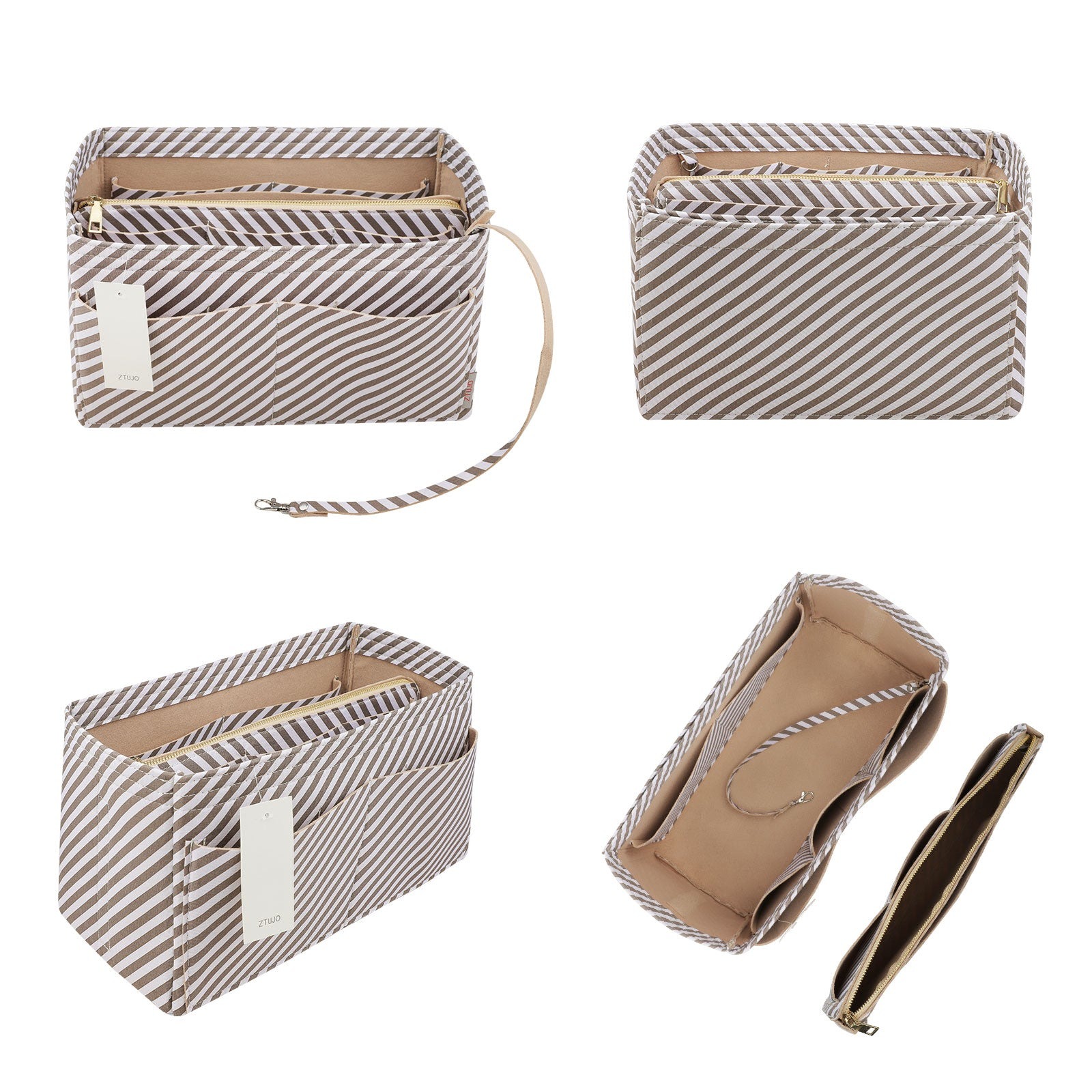 Taschenorganizer für LV Speedy Neverfull Tote – 6 Größen, Filz-Tascheneinsatz mit Reißverschluss product image 97