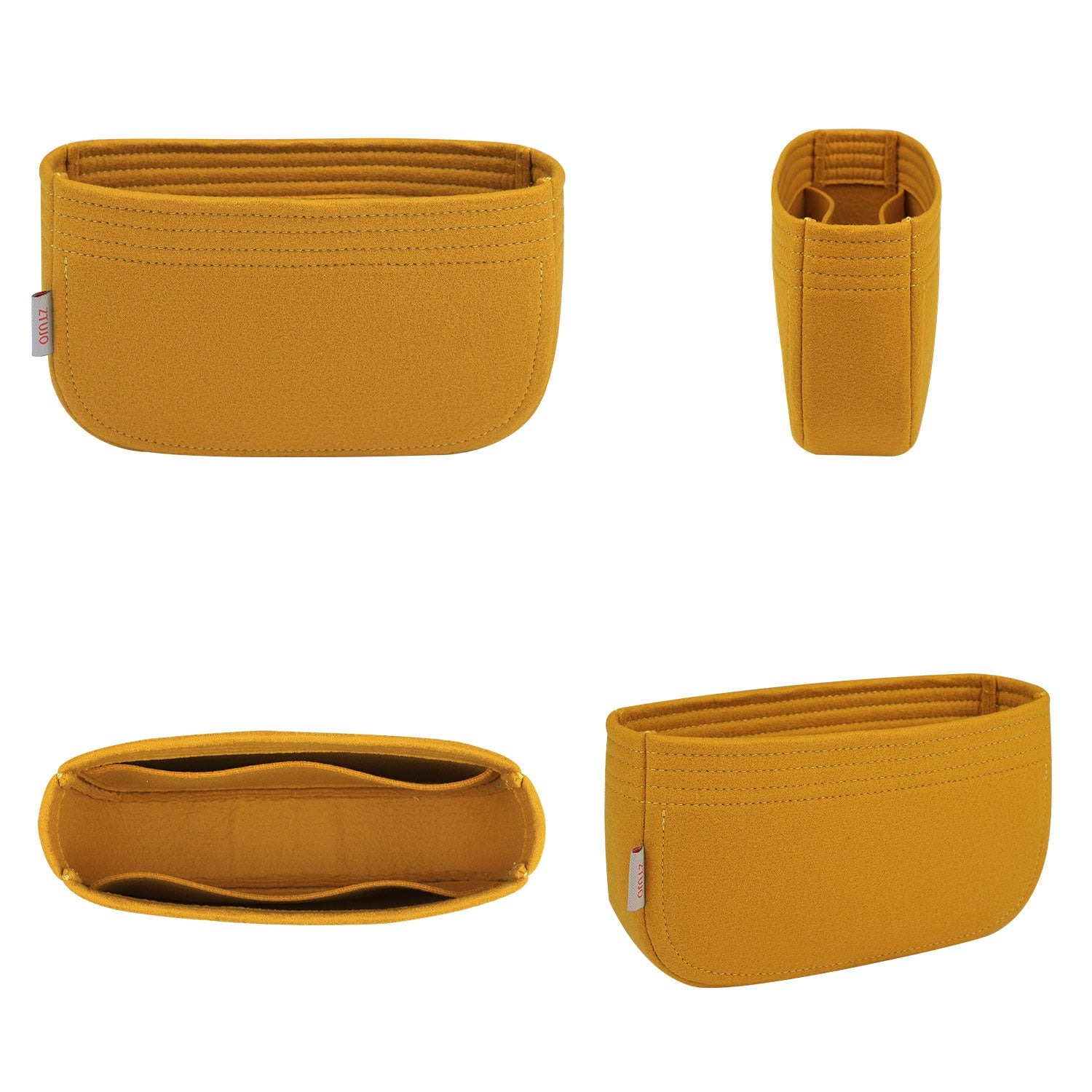 Premium Geldbörsen-Organizer für Goyard Belvedere PM / MM – 2 Fächer, weicher Filz product image 2