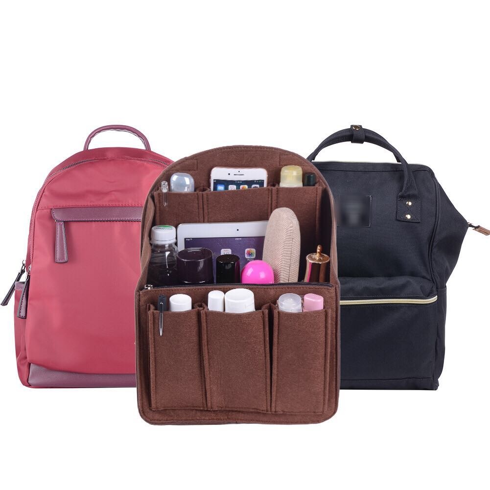 Filz-Organizer für Rucksäcke – Passend für runde und eckige Taschen, Beige/Grau/Kaffee/Schwarz product image 32