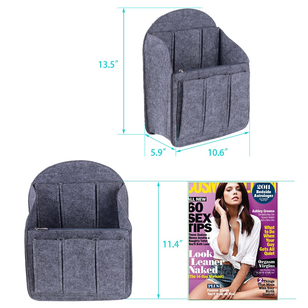 Filz-Organizer für Rucksäcke – Passend für runde und eckige Taschen, Beige/Grau/Kaffee/Schwarz product image 37
