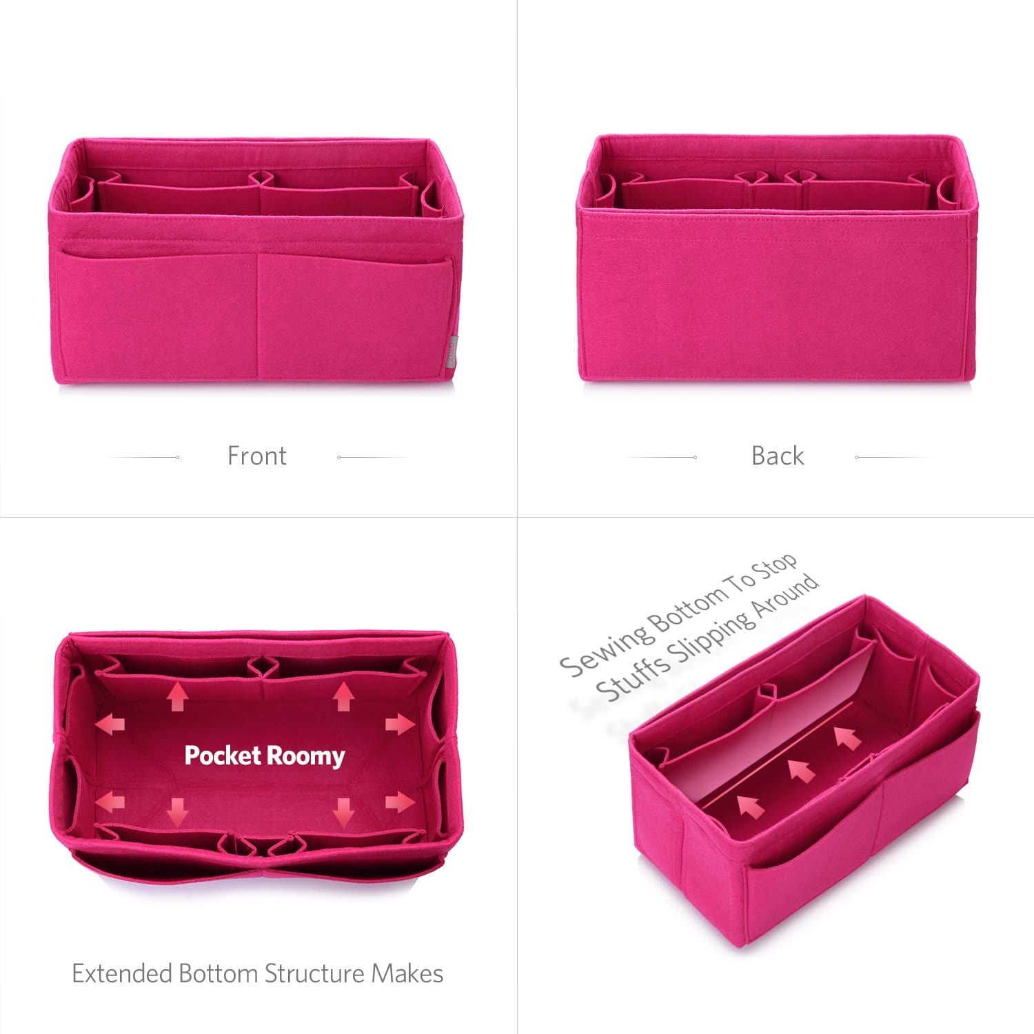 Filz Handtaschen-Organizer – Extra Large (passt für Speedy 40 / Neverfull GM) product image 66