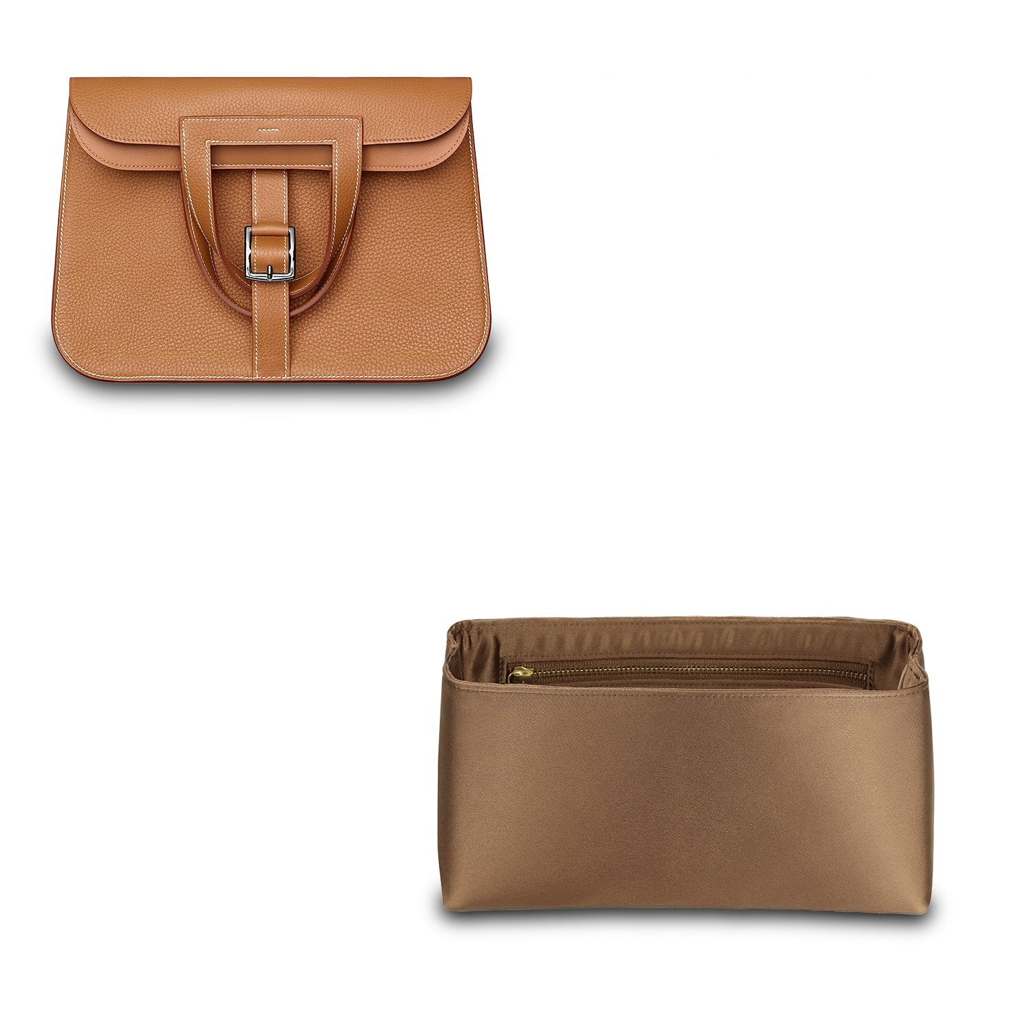Seiden- und Satin-Taschenorganizer für Hermes Halzan 22 / 25 / 31