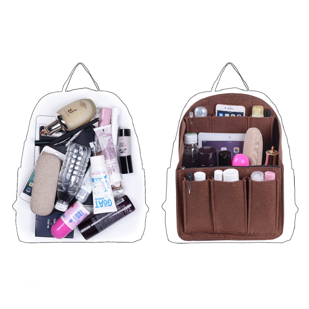 Filz-Organizer für Rucksäcke – Passend für runde und eckige Taschen, Beige/Grau/Kaffee/Schwarz product image 34