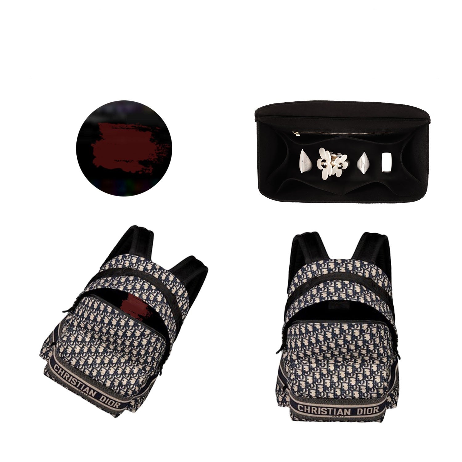 Premium Handtaschen-Organizer für Dior Rider Rucksack 30 cm / DiorTravel Rucksack 35 cm product image 5