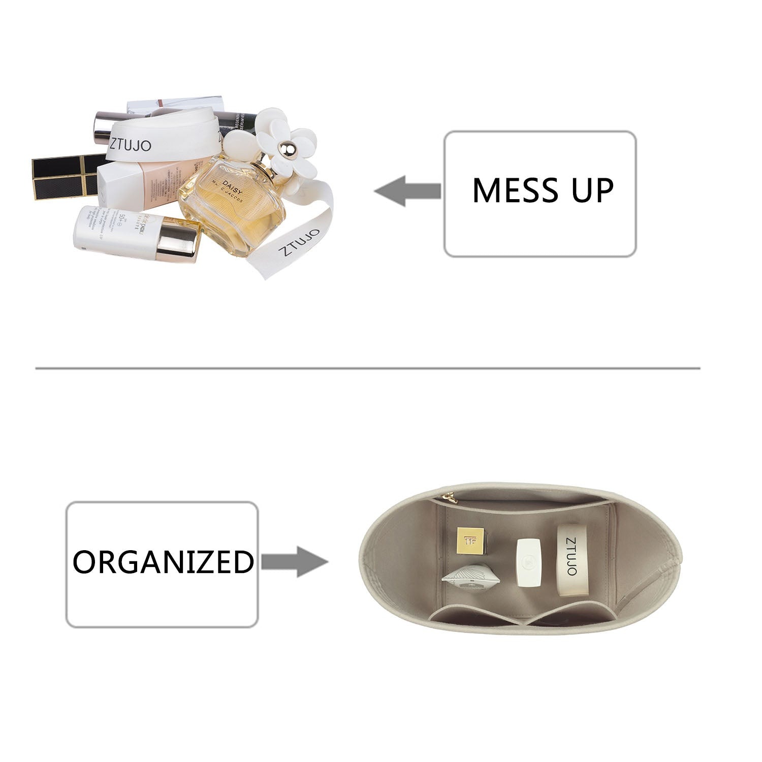 Premium Geldbörsen-Organizer für Loewe Cubi Small / Large – 4 Fächer, YKK-Reißverschluss product image 3
