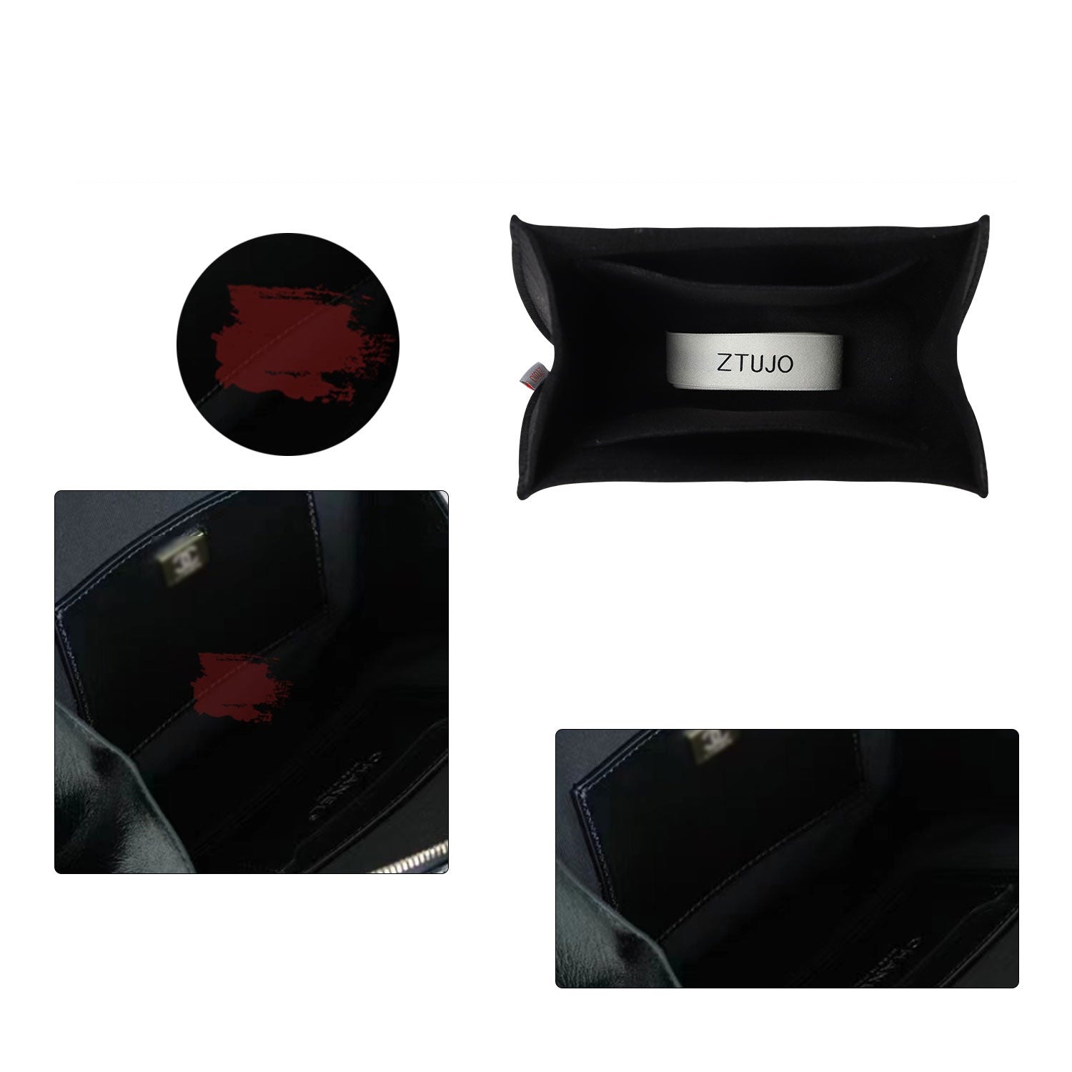 Premium Geldbörsen-Organizer für Chanel 22A Rucksack – Schwarz / Individuelle Farbe product image 5