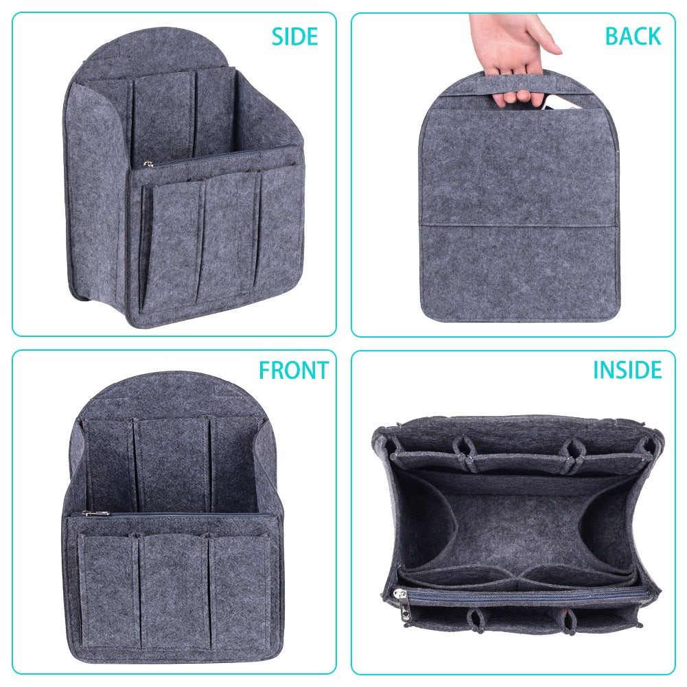 Filz-Organizer für Rucksäcke – Passend für runde und eckige Taschen, Beige/Grau/Kaffee/Schwarz product image 36